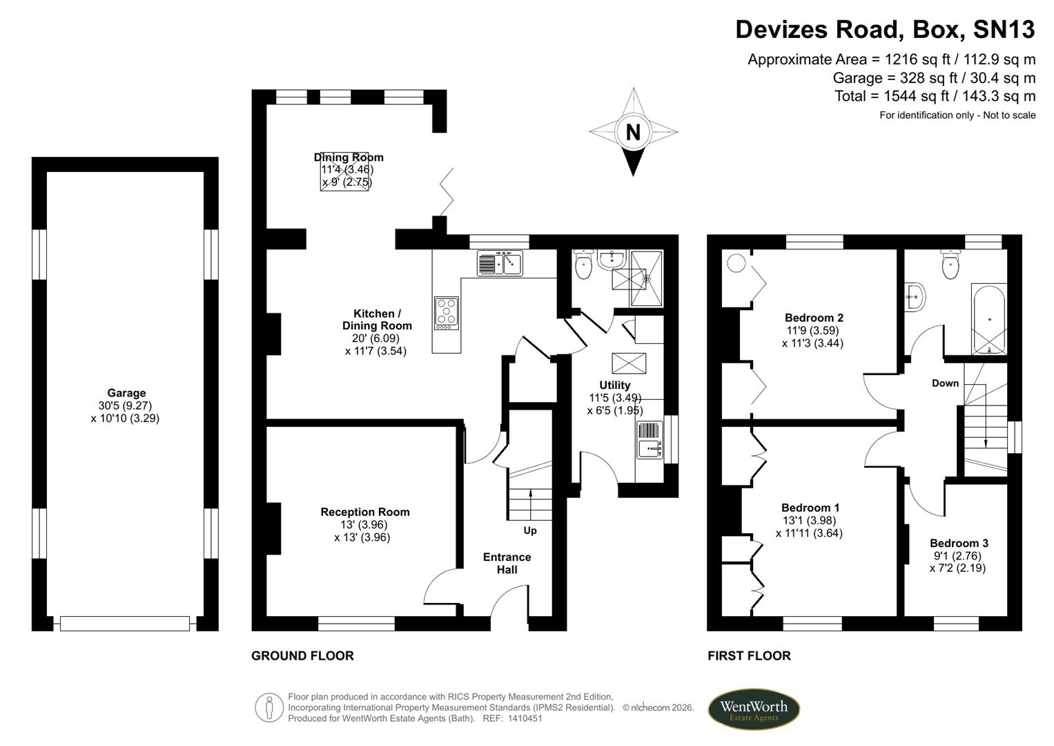 1 Alexander Terrace, Devizes Road, Box floorplan