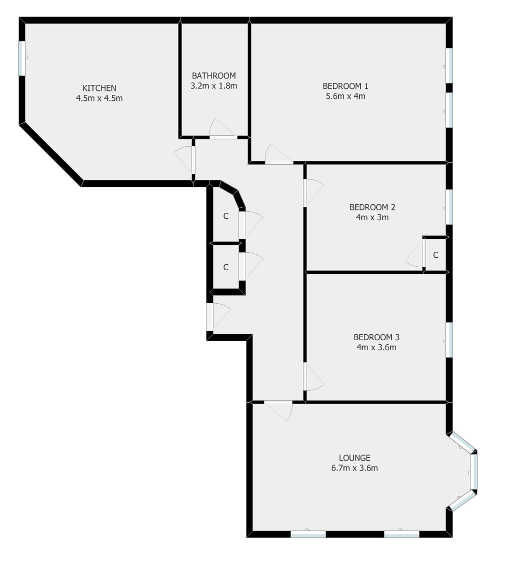 Flat 3/1, 95 Finlay Drive, Dennistoun, Glasgow floorplan