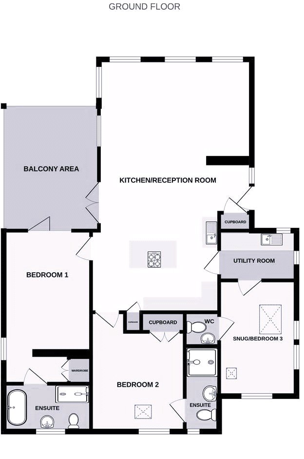 St. Anns Chapel, Cornwall floorplan