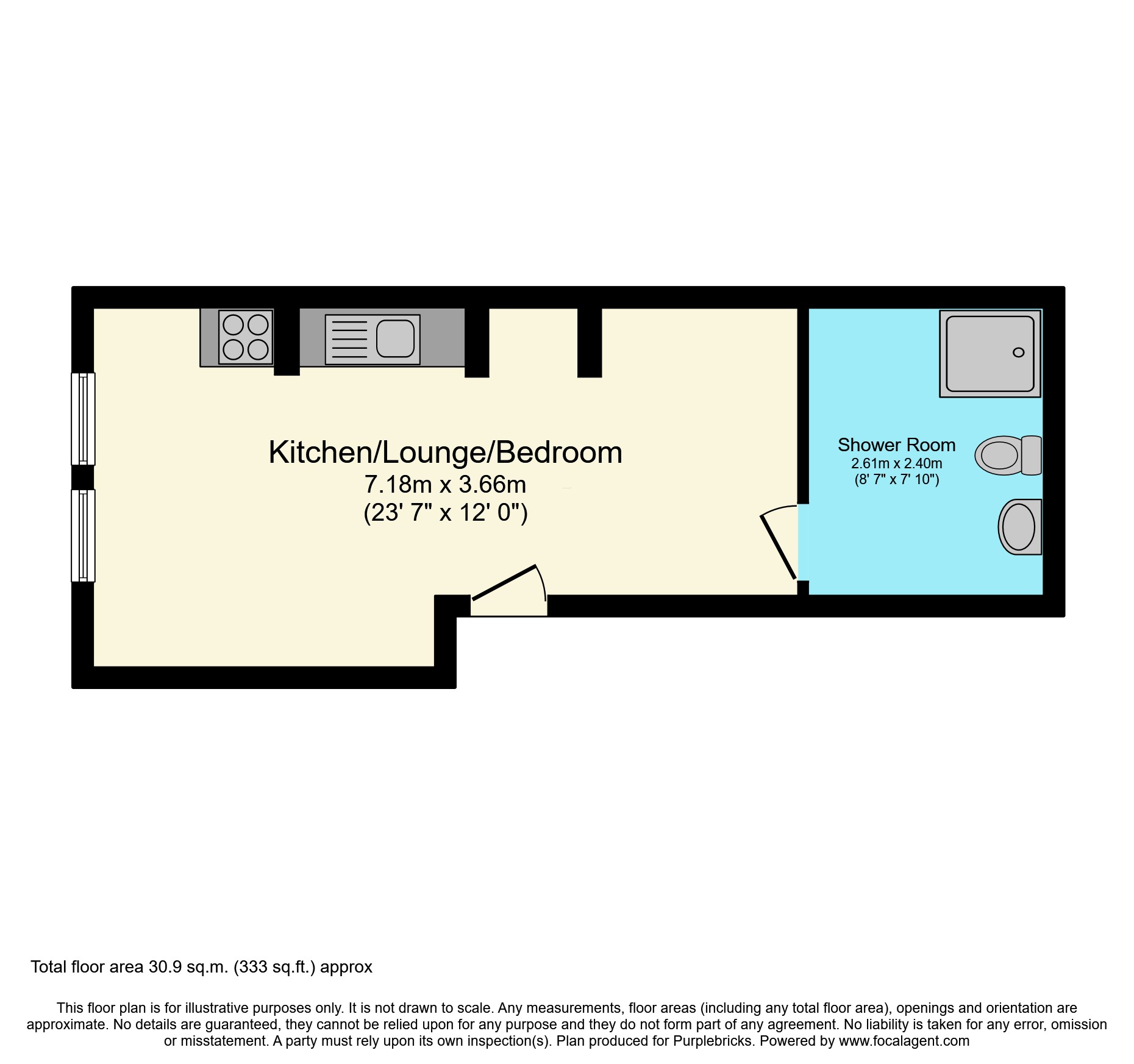 Flat 224, Saint Cyprians 90, Durning Road, Liverpool floorplan