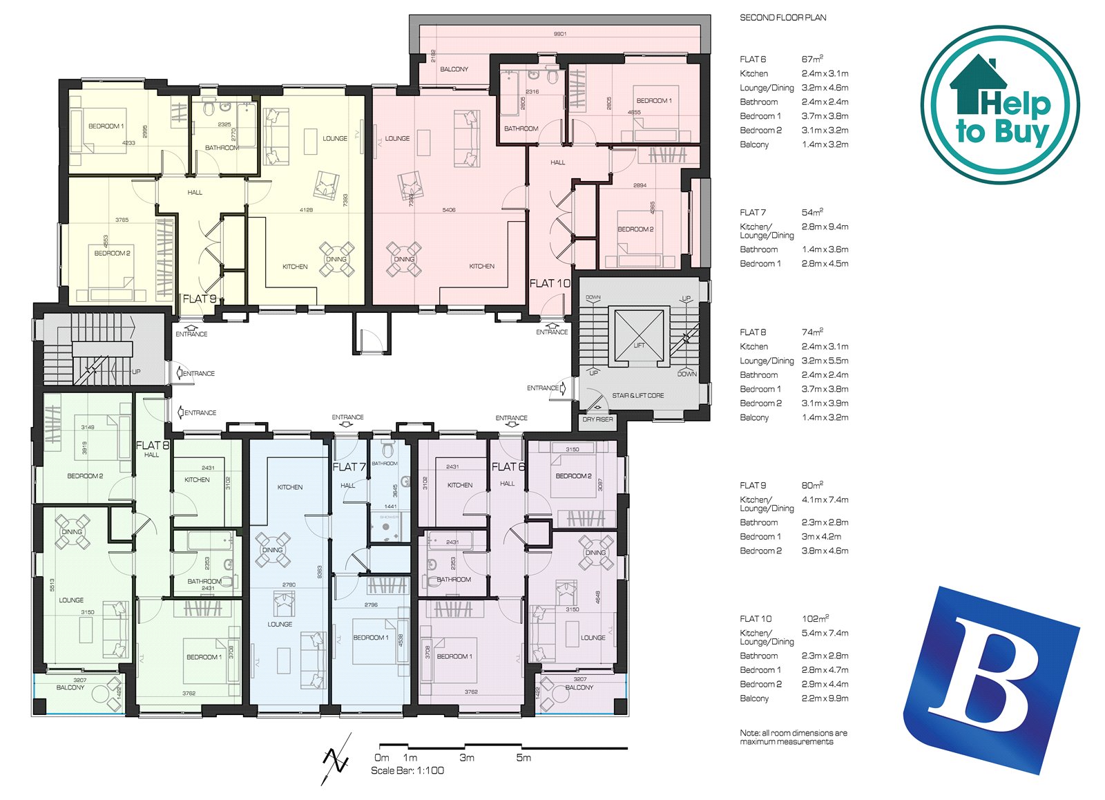 2 Bedrooms Flat for sale in Culyers Yard, 40 William Hunter Way, Brentwood, Essex CM14