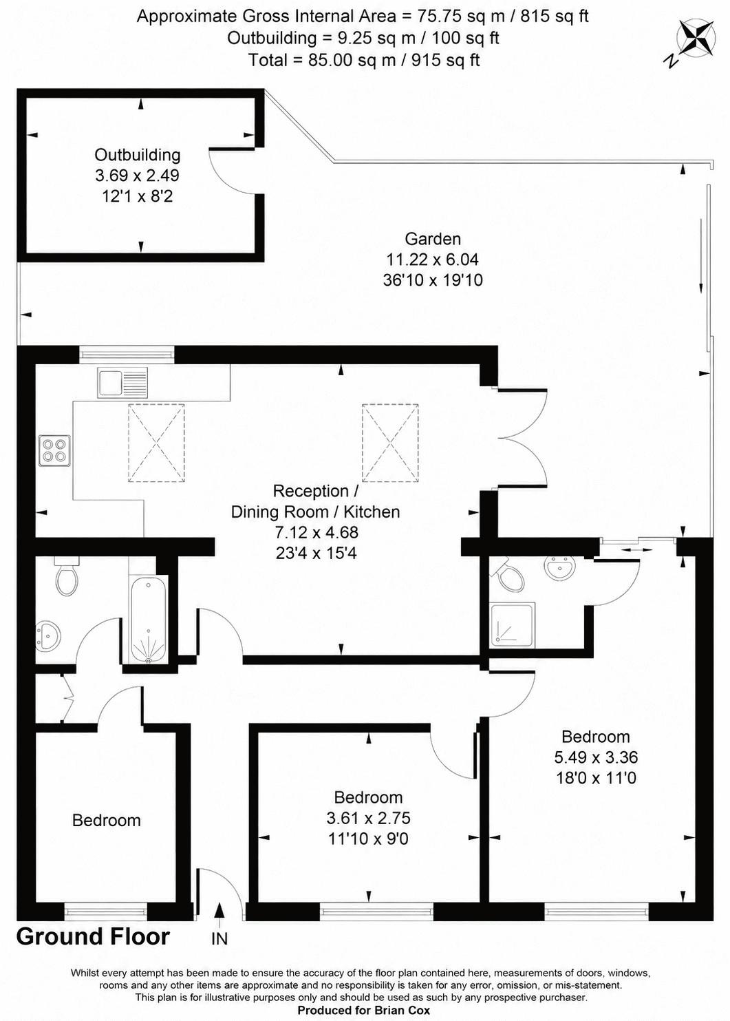 Flat 1, 8, Newbury Close, Northolt floorplan