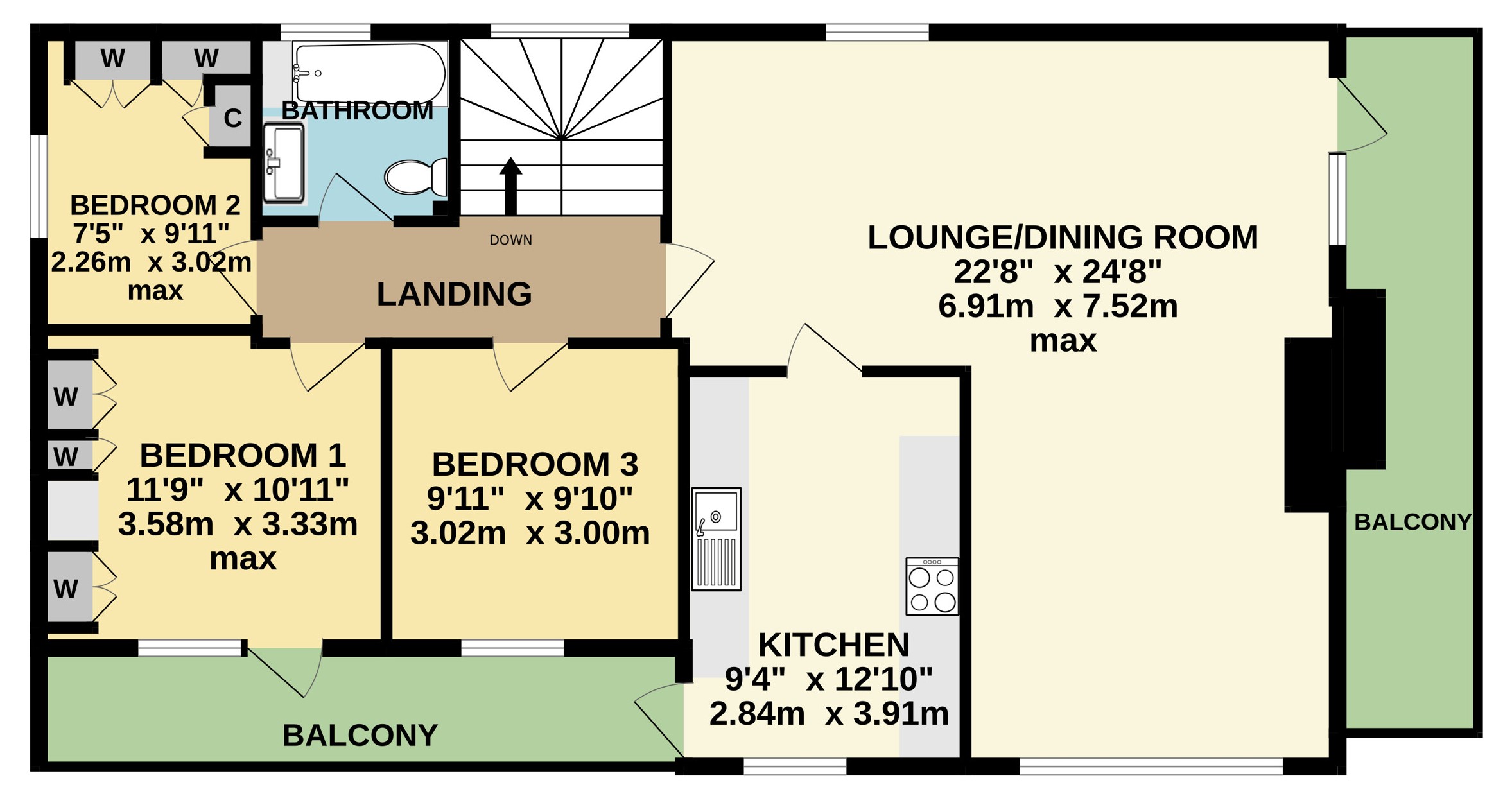 Eikly,, Little Comfort, Launceston floorplan