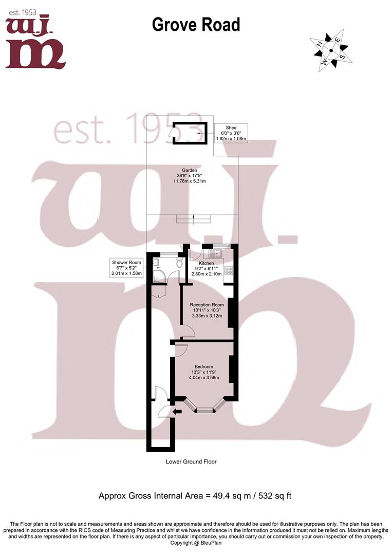 16, Grove Road, Mile End floorplan