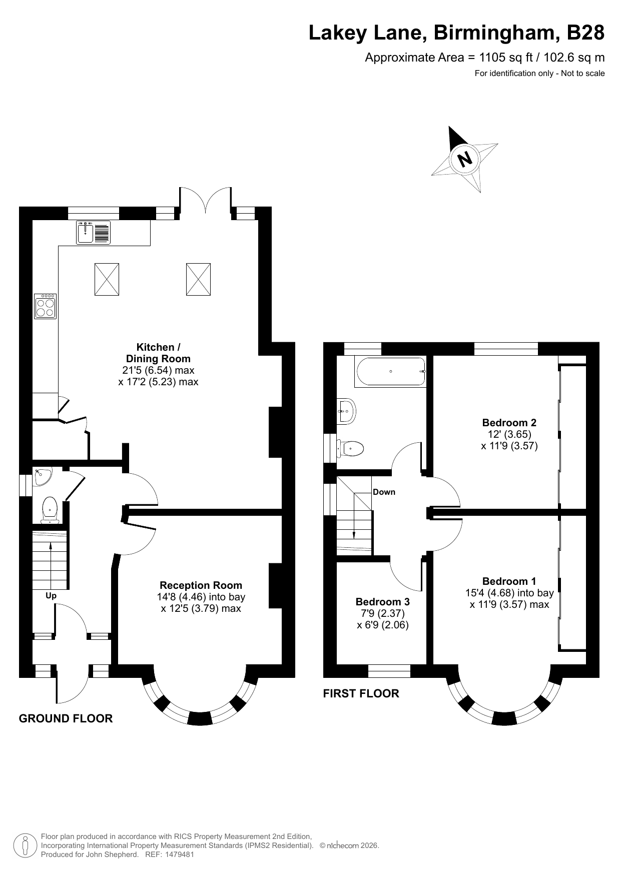 68, Lakey Lane, West Midlands floorplan