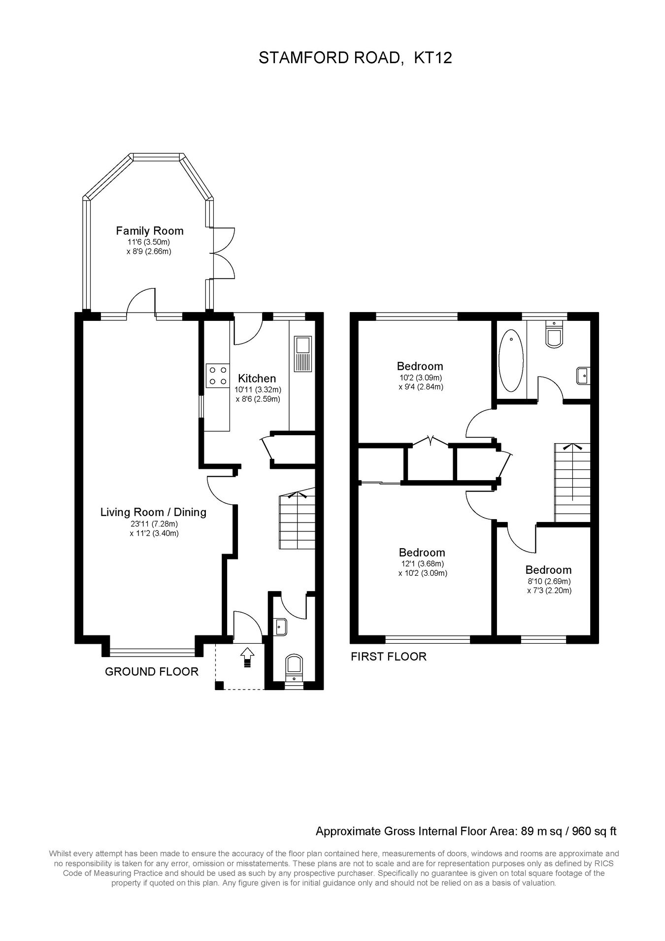 6, Stamford Road, WALTON-ON-THAMES floorplan