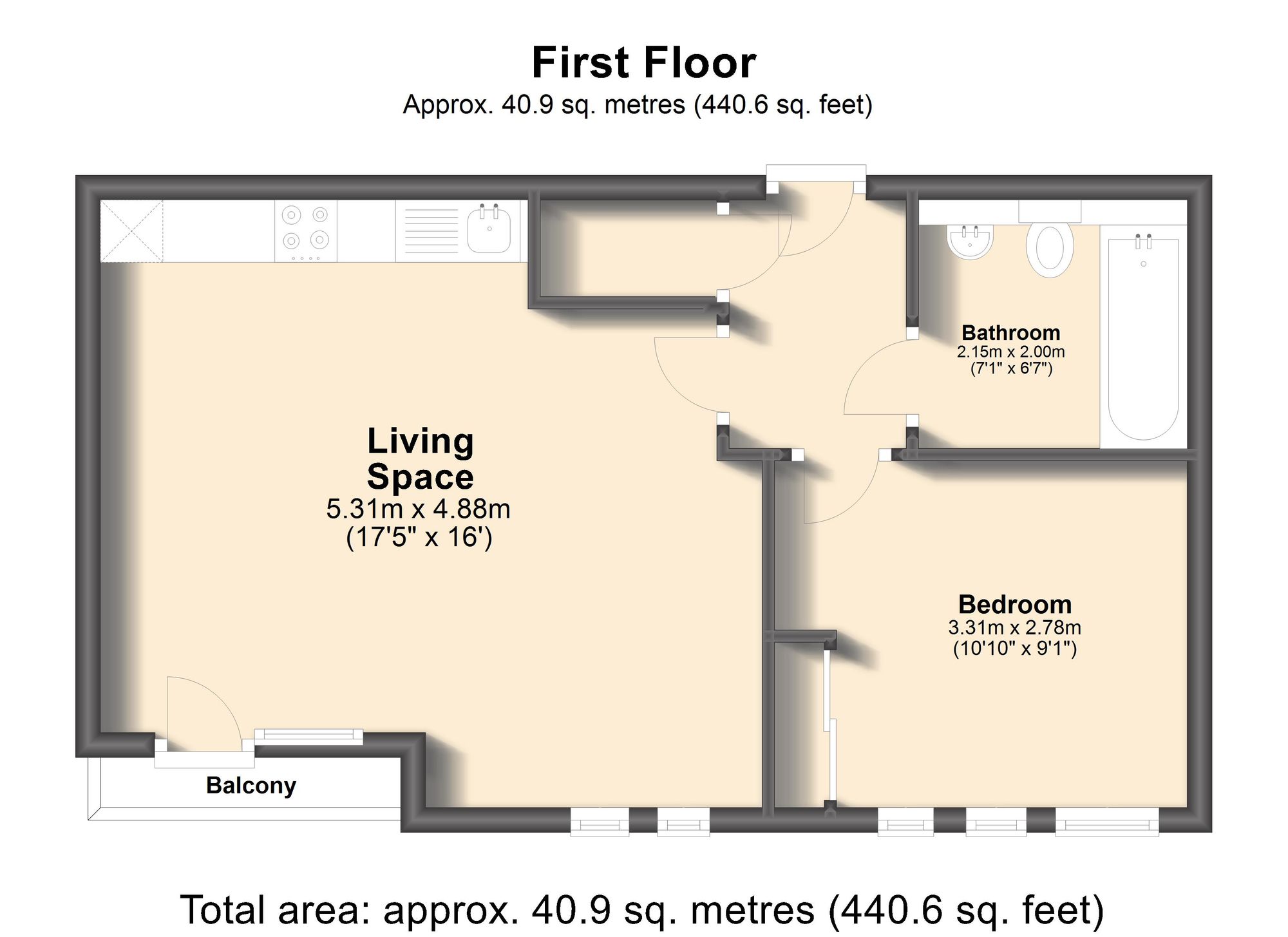 Apt 35 Cotton Mill, Cotton Street, Sheffield floorplan