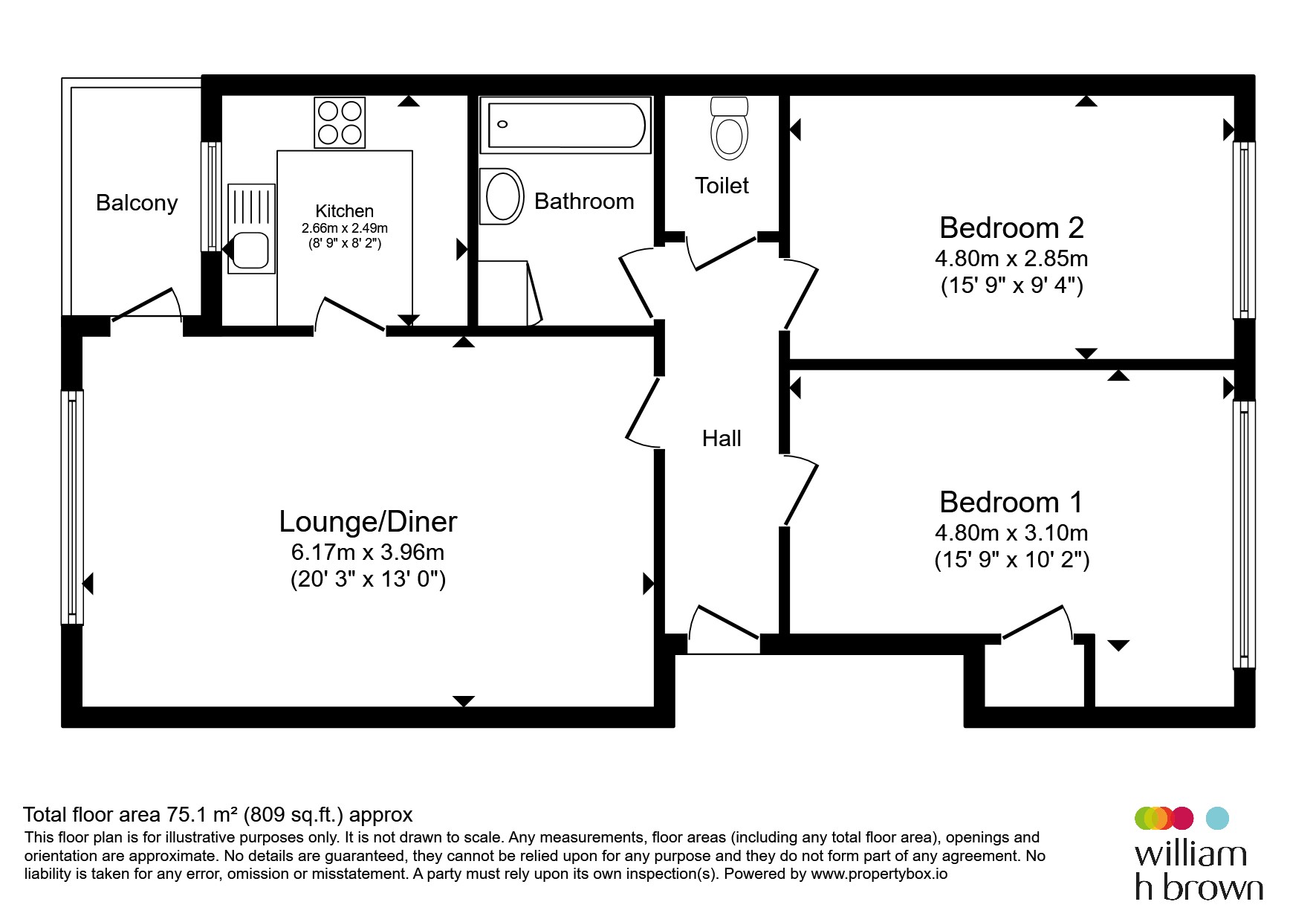 208, Brockles Mead, Harlow floorplan