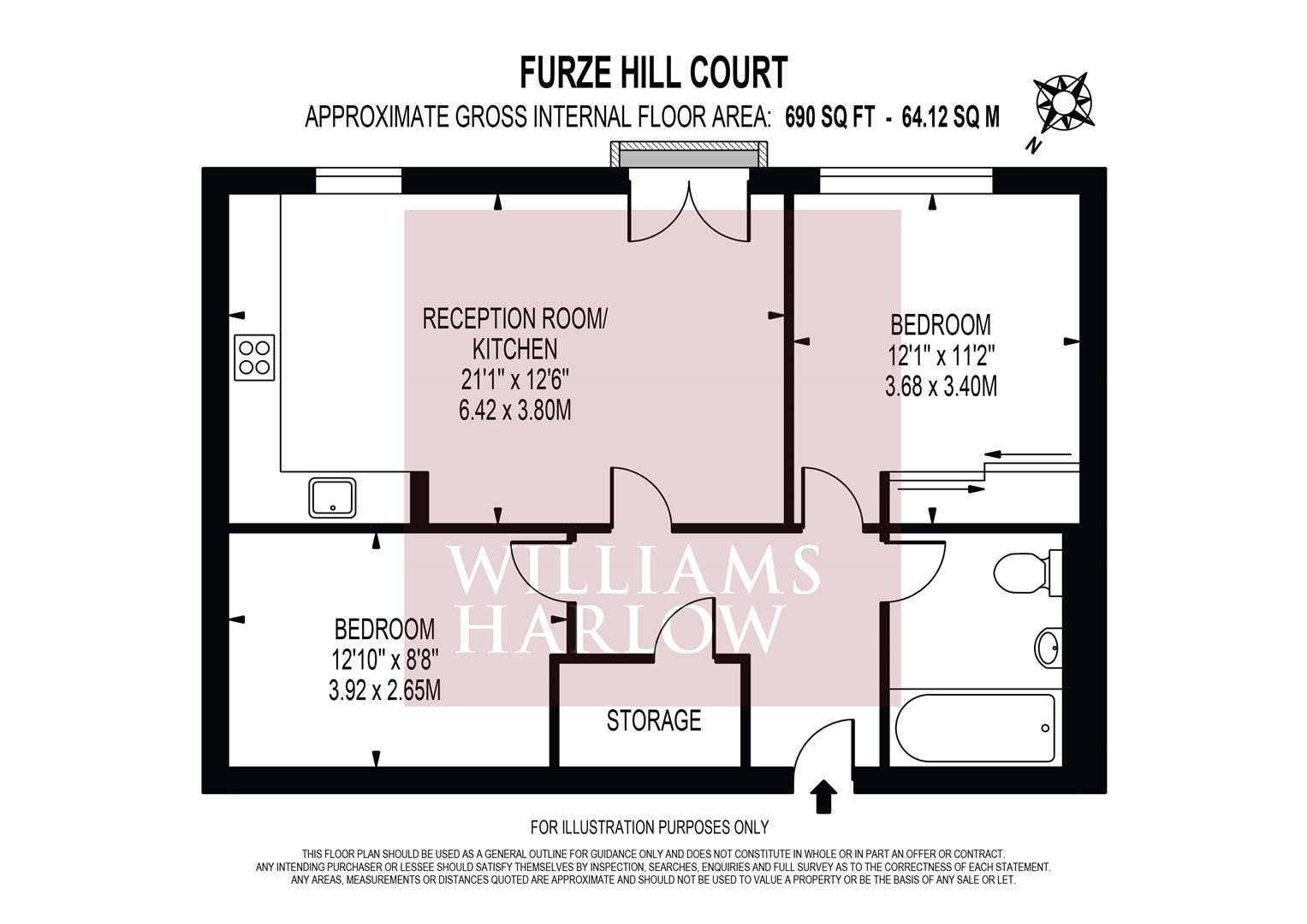 Flat 11, Furze Hill Court, Furze Hill, Tadworth floorplan