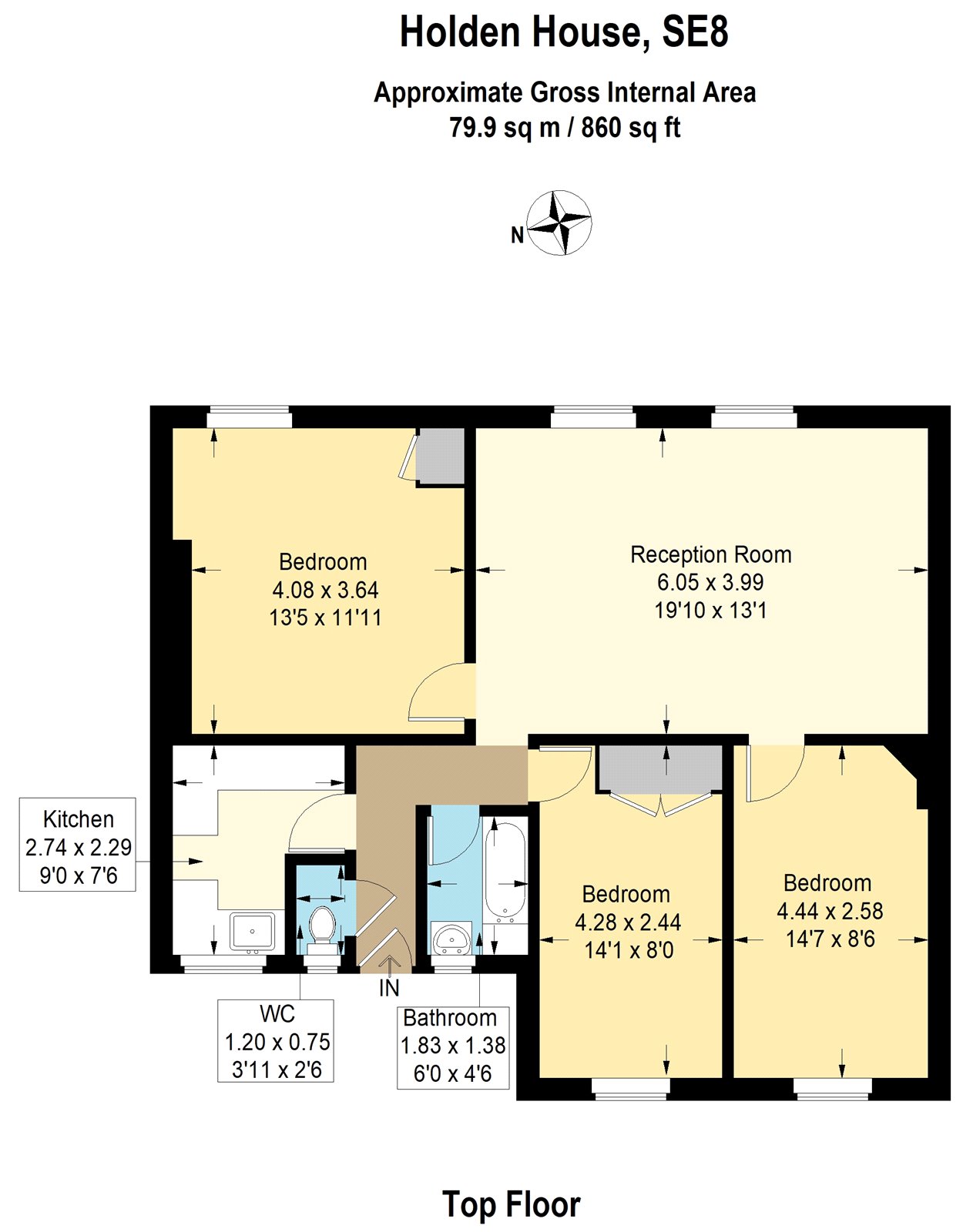 3 Bedrooms Flat to rent in Holden House, Deptford Church Street, London SE8