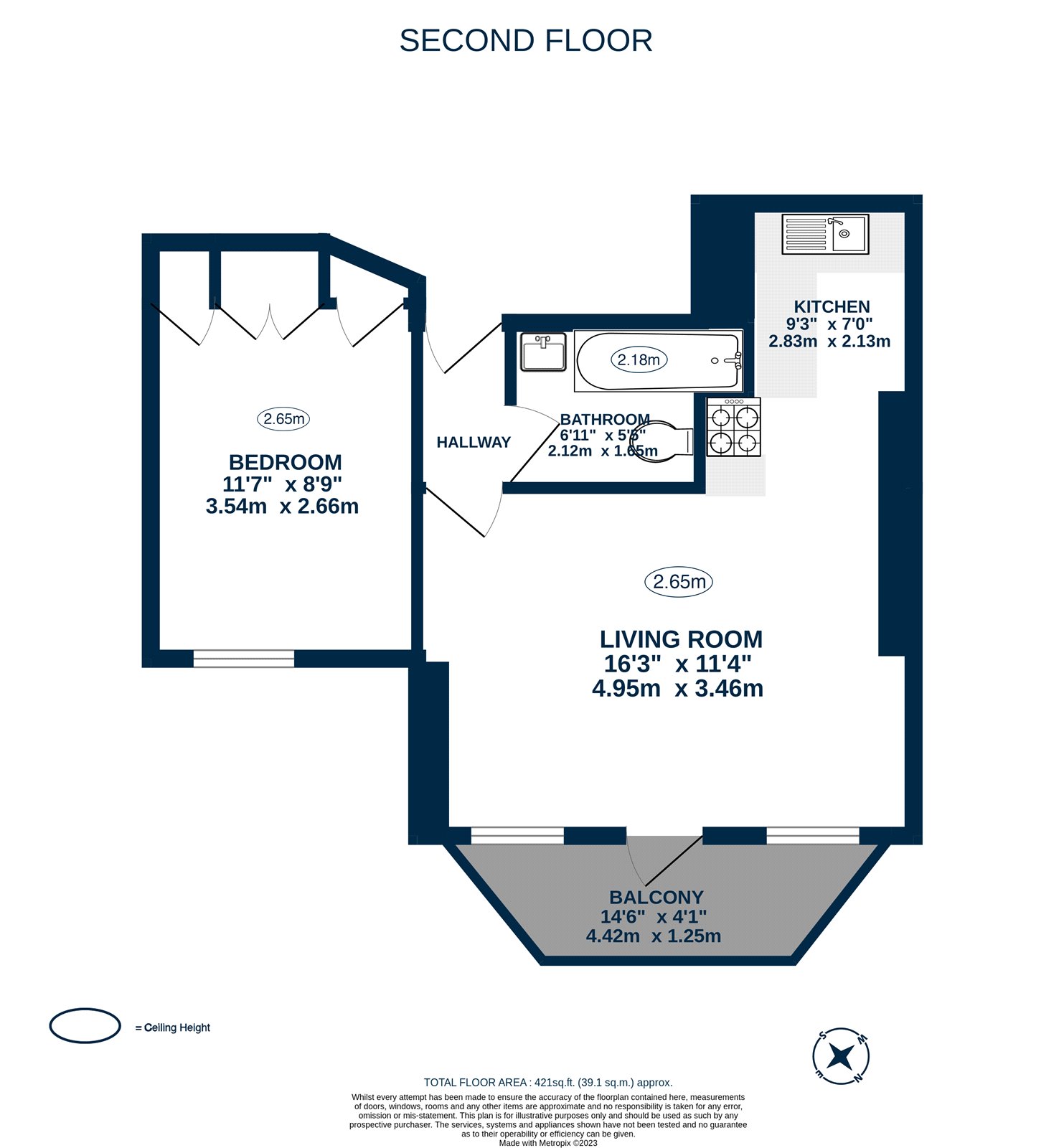 Flat 5, 89, Fitzjohns Avenue, London floorplan