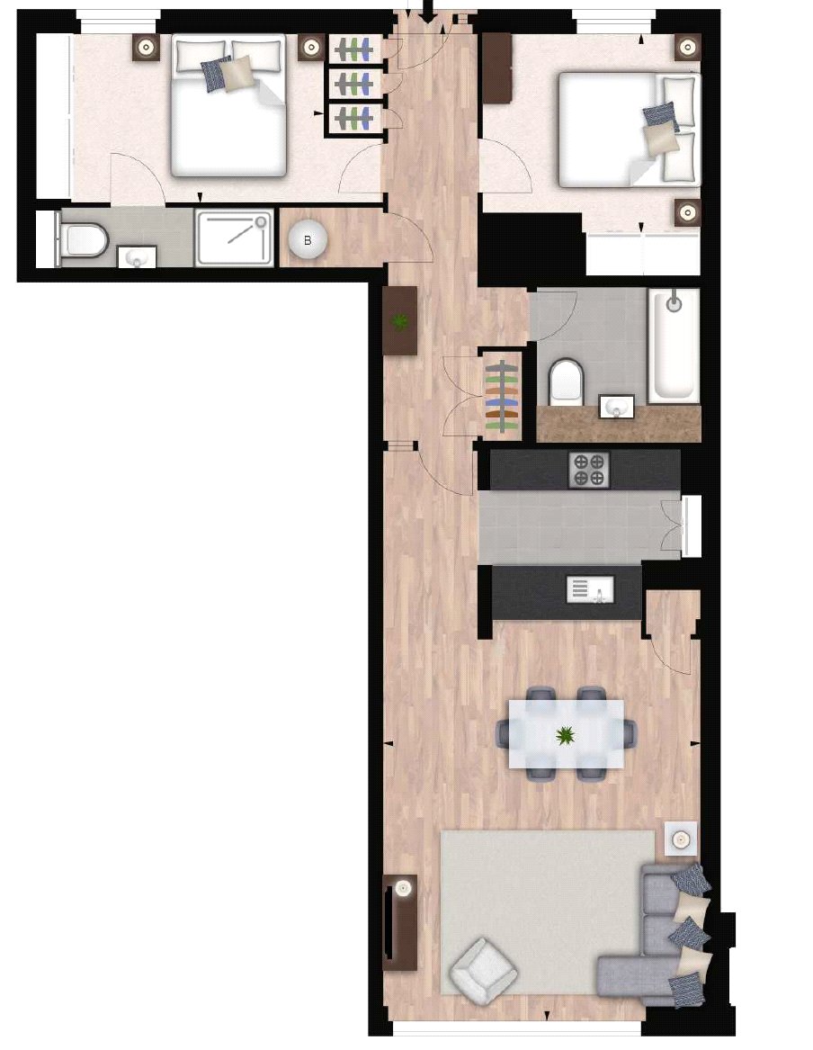 Flat 1, 161, Fulham Road, London floorplan