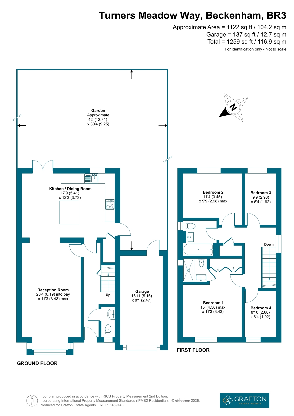 67, Turners Meadow Way, Beckenham floorplan