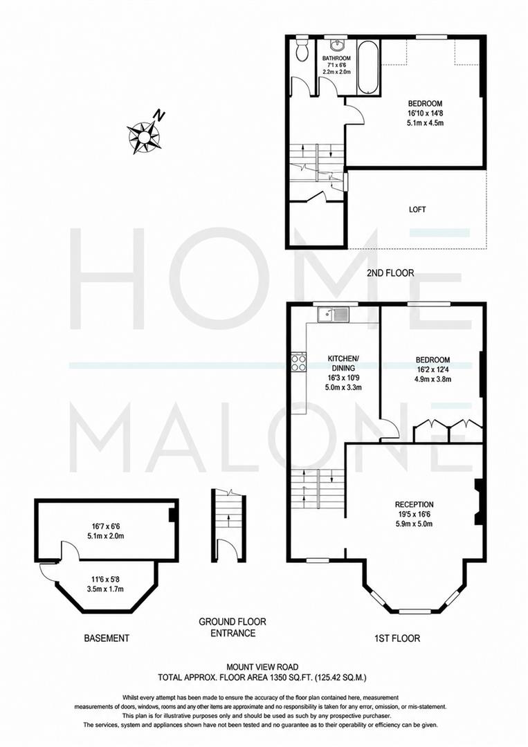 175A, Mount View Road, London floorplan