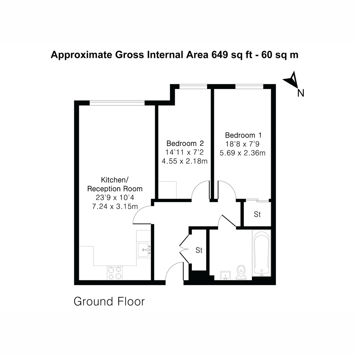 Flat Flat 4, Field House, 40 Schoolgate Drive, Morden floorplan