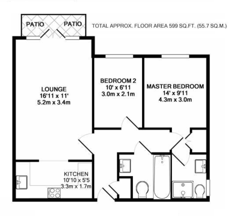 2 Bedrooms Flat to rent in Shuna, Woodham Lane, Woodham, Surrey KT15