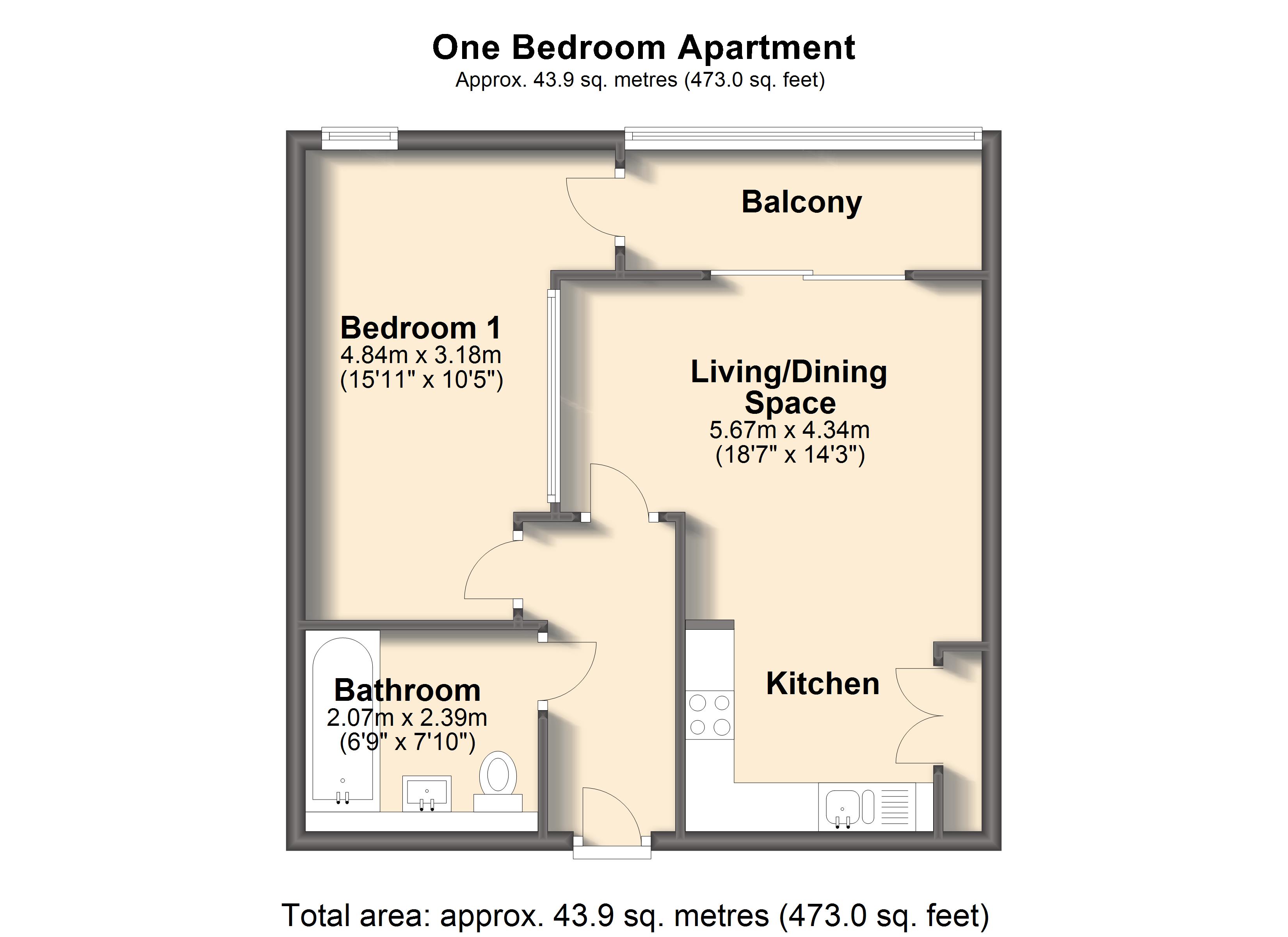 1 Bedrooms Flat to rent in Solly Street, Sheffield S1