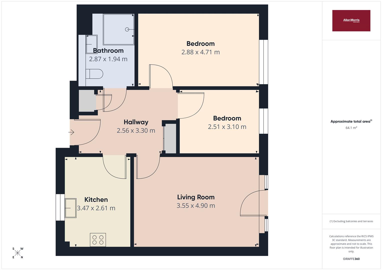 226 Clarence Park, Worcester Road, Malvern floorplan
