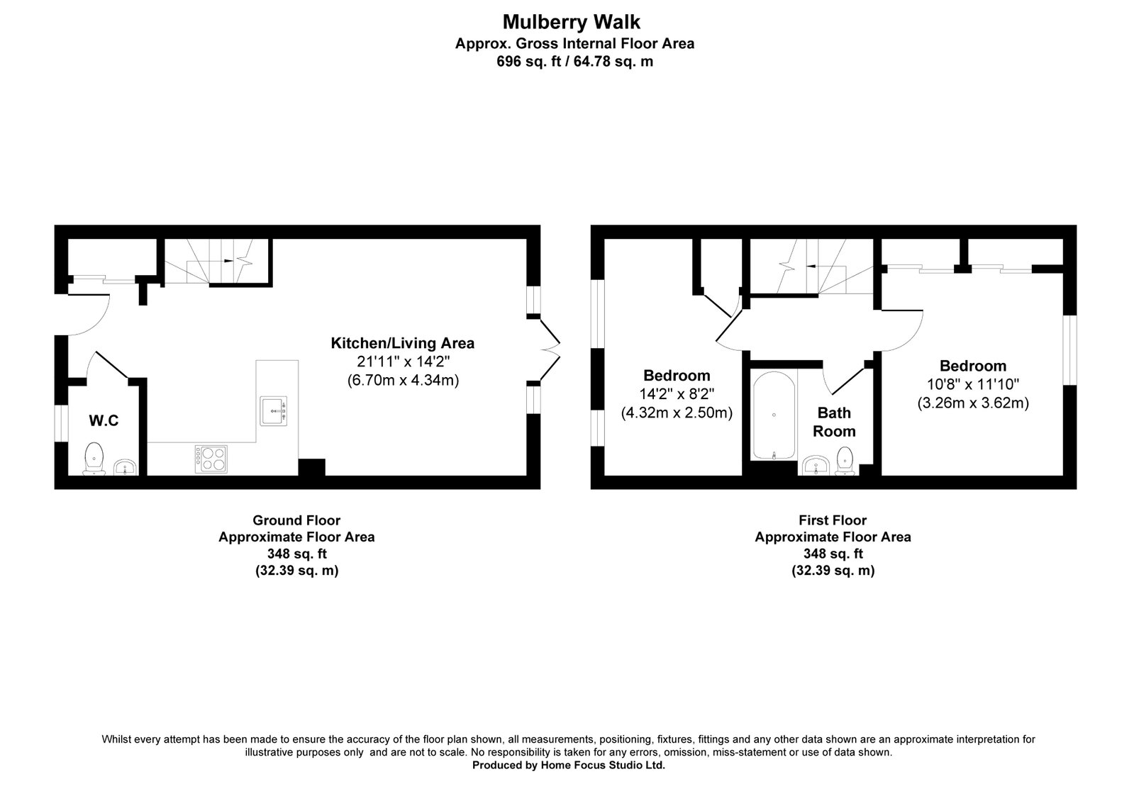 22, Mulberry Walk, Bordon floorplan