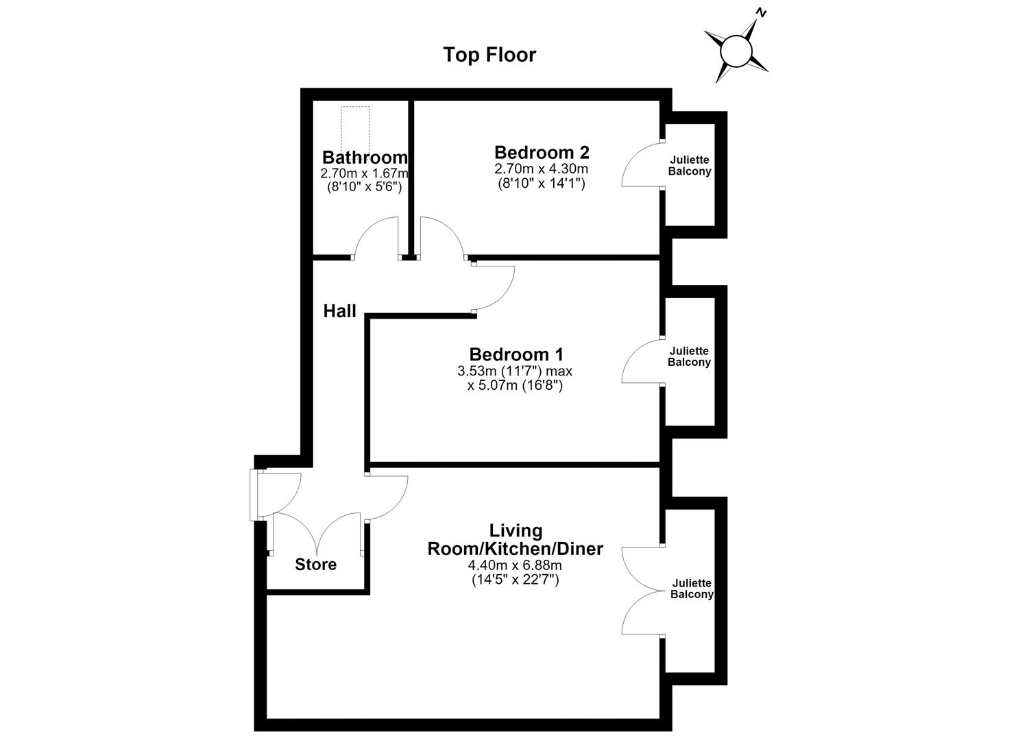 8, Maple Court, 43 King Street, Stanford-le-Hope floorplan