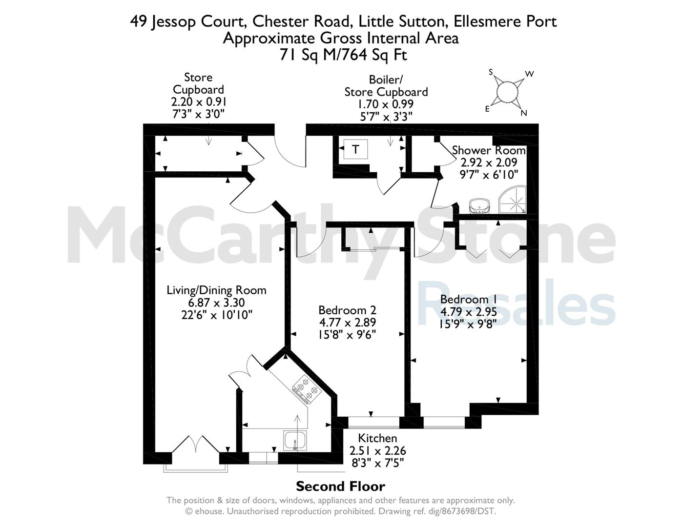 49 Jessop Court, Chester Road, Ellesmere Port floorplan