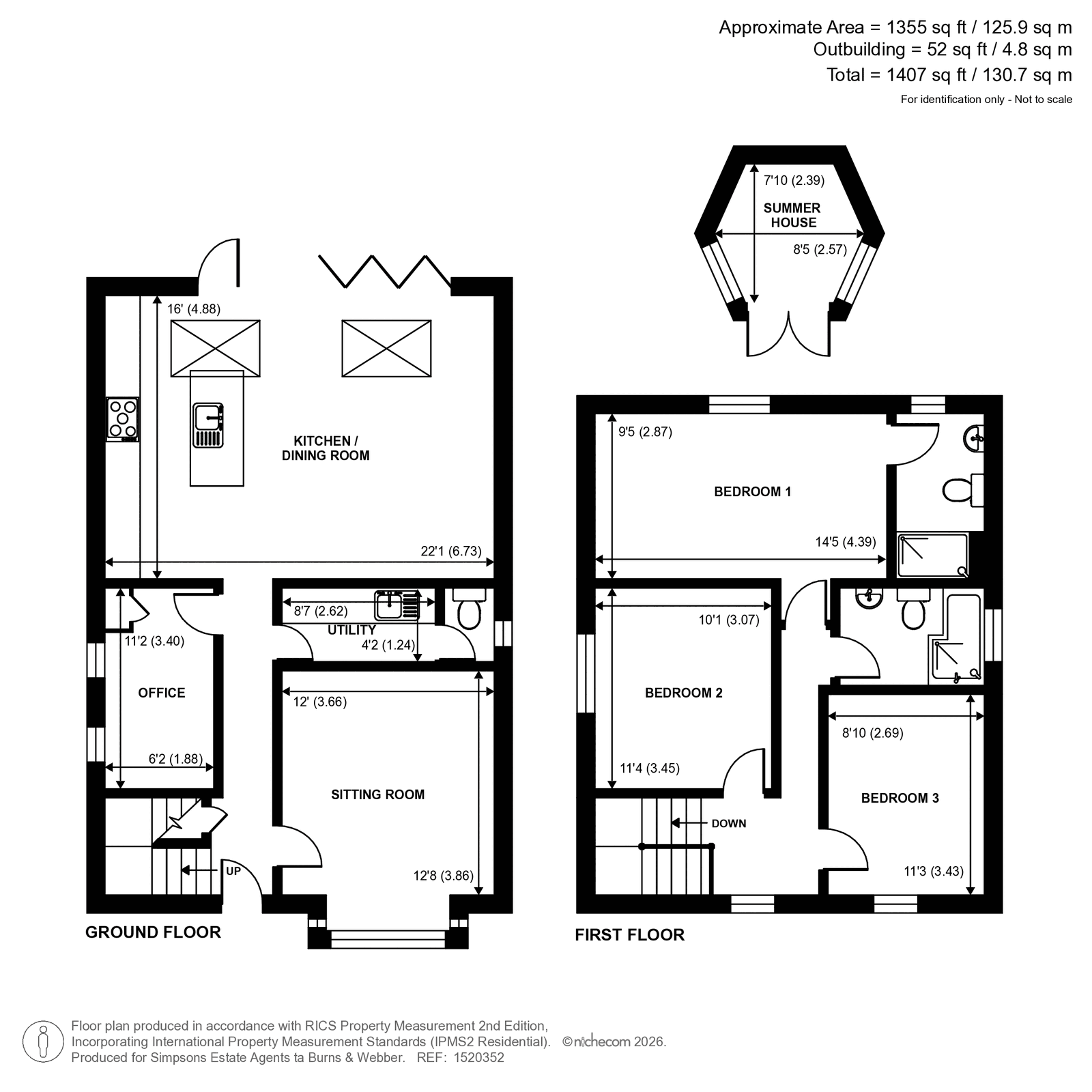 47, Combe Road, Godalming floorplan