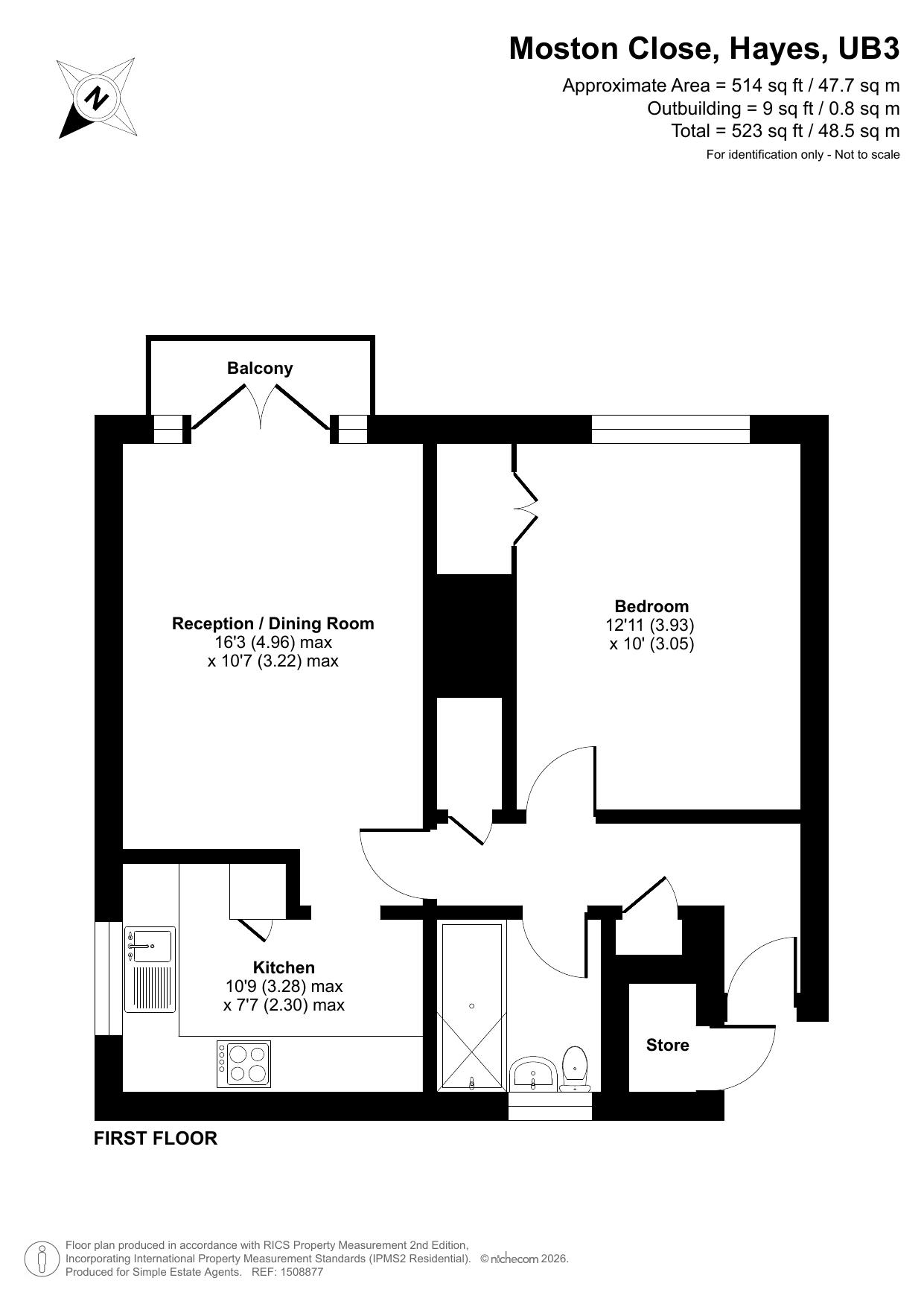 11, Moston Close, Hayes floorplan