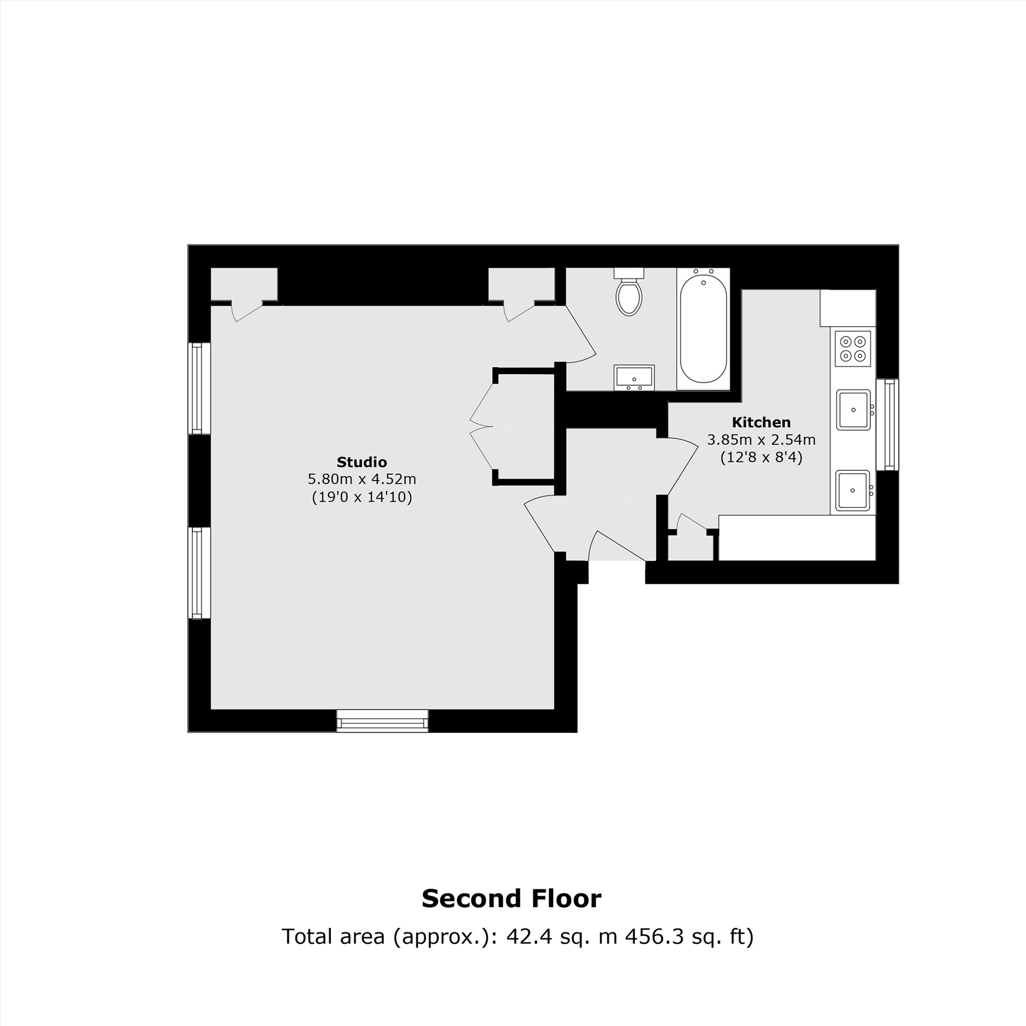 Flat 4, 108, Cambridge Street, London floorplan