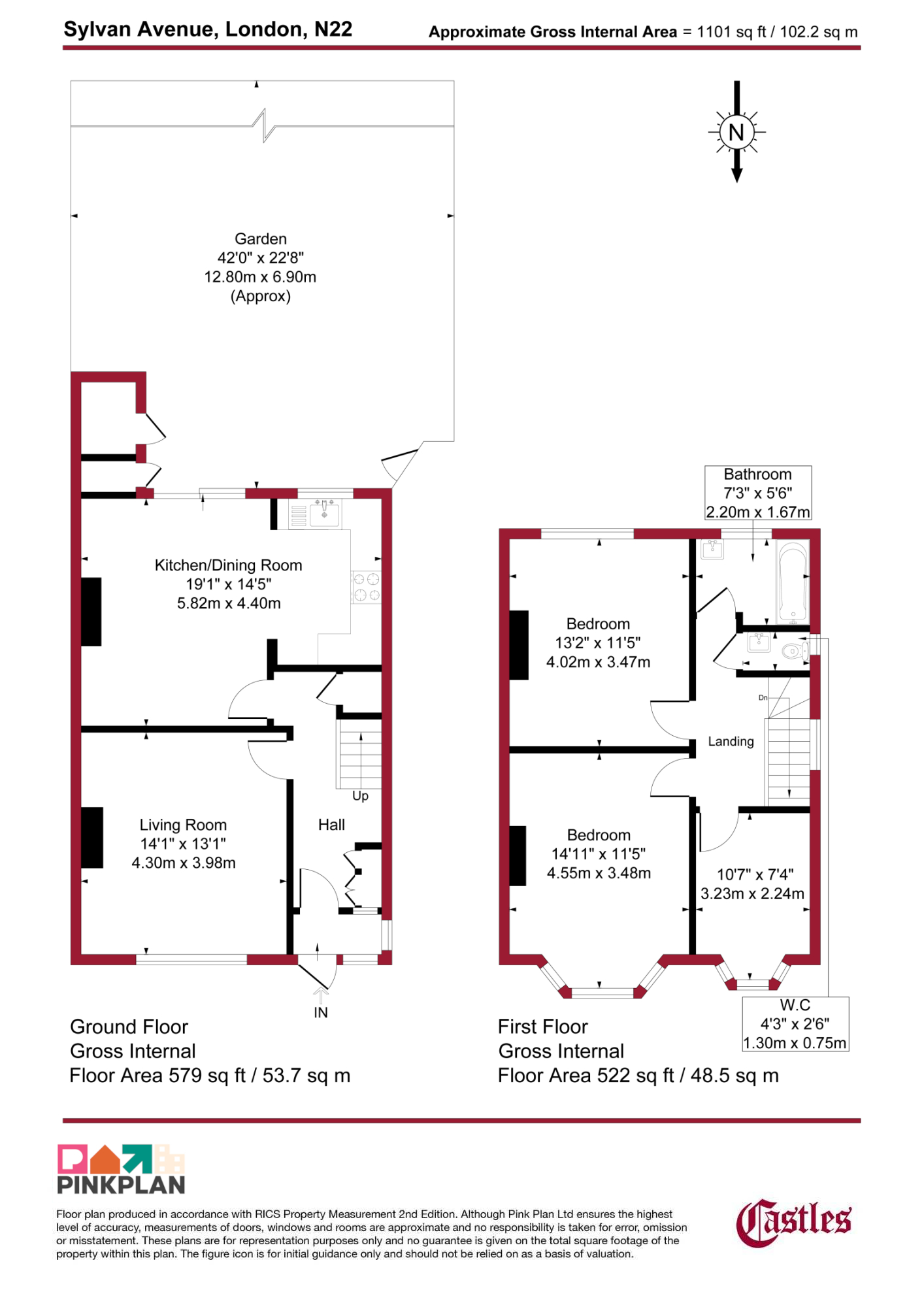 124, Sylvan Avenue, Wood Green floorplan