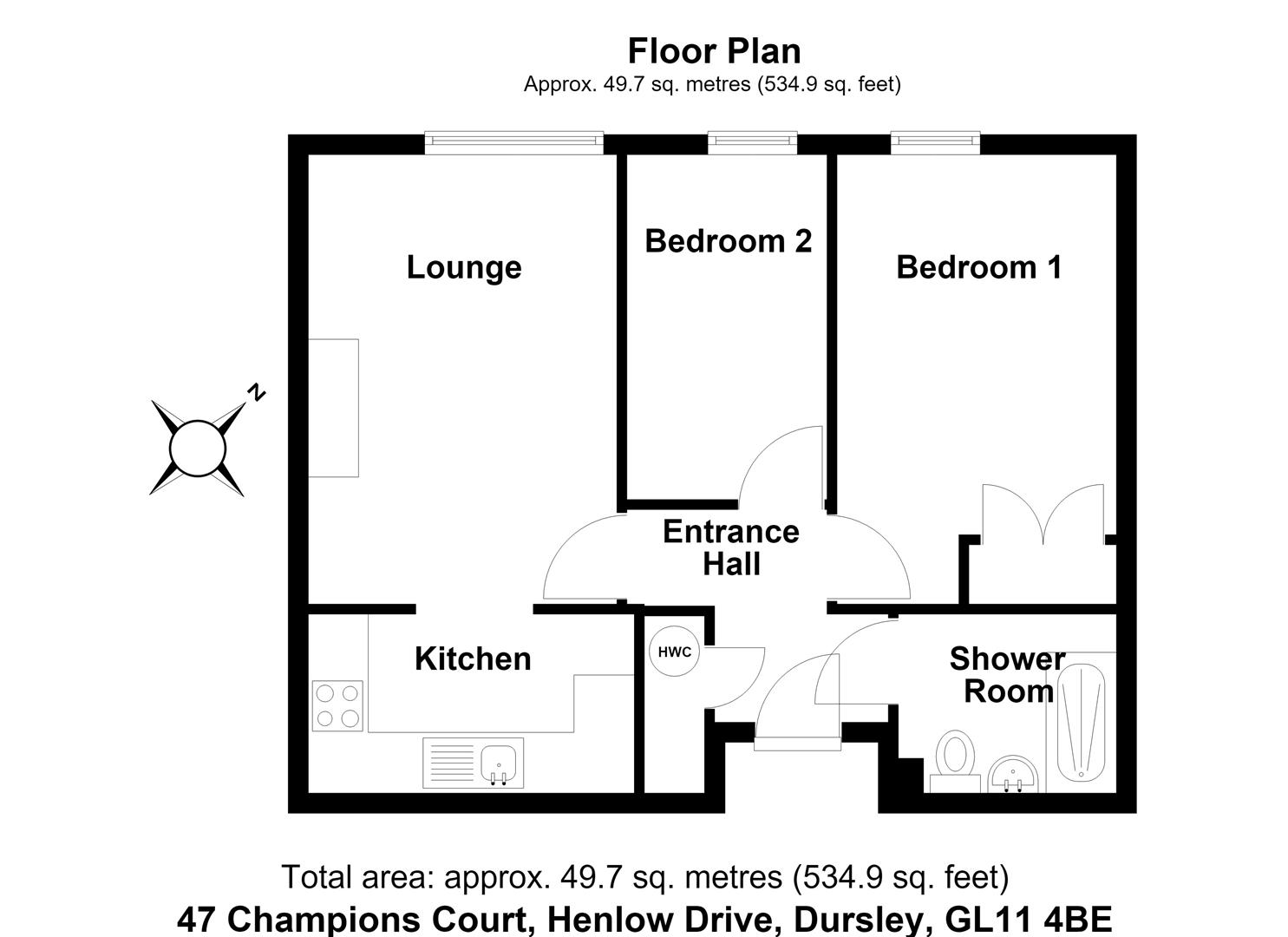 47 Champions Court, Henlow Drive, Dursley floorplan