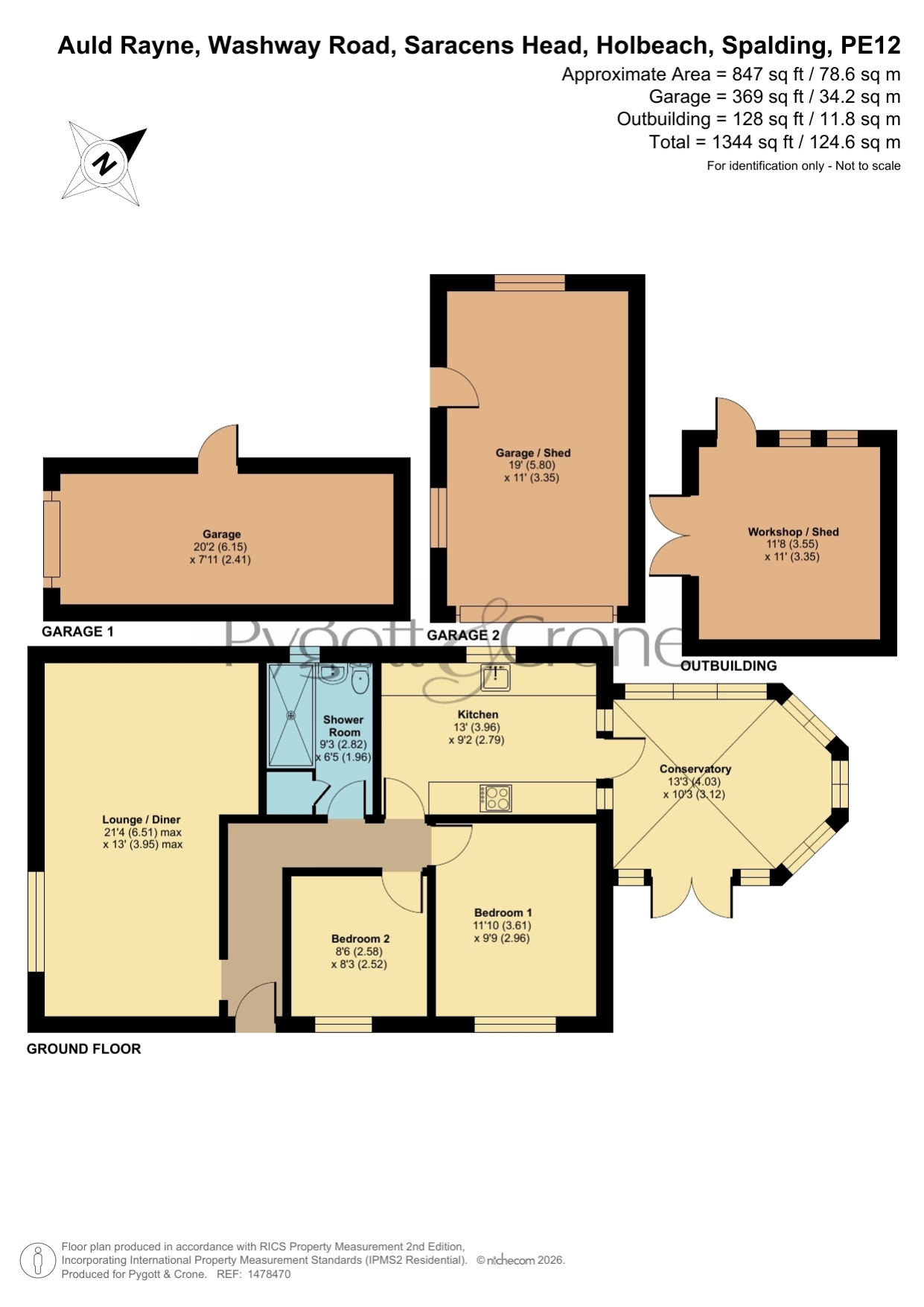 Auld Rayne, Washway Road, Saracens Head, Spalding floorplan