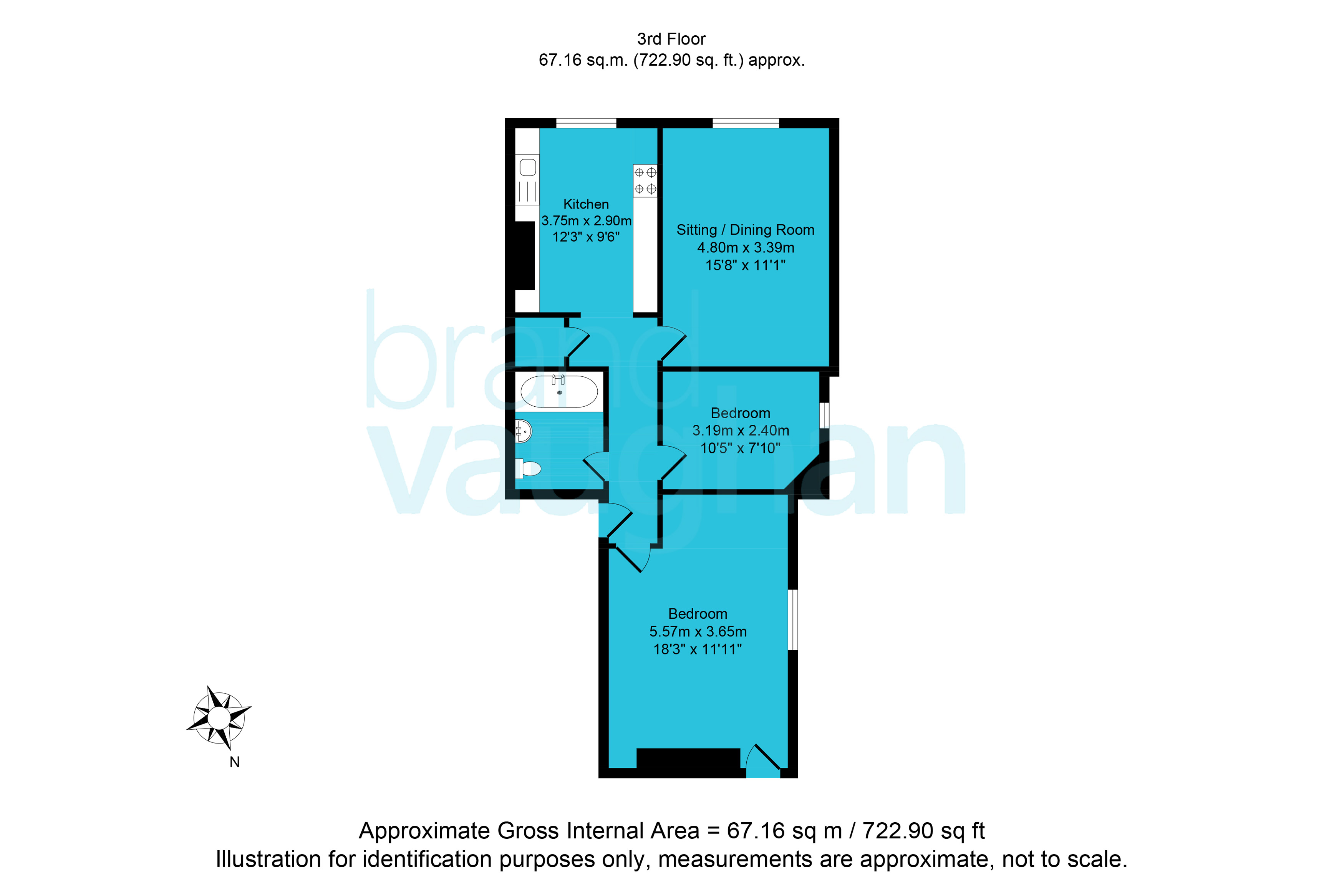 Flat 6, 56, Cambridge Road, Hove floorplan