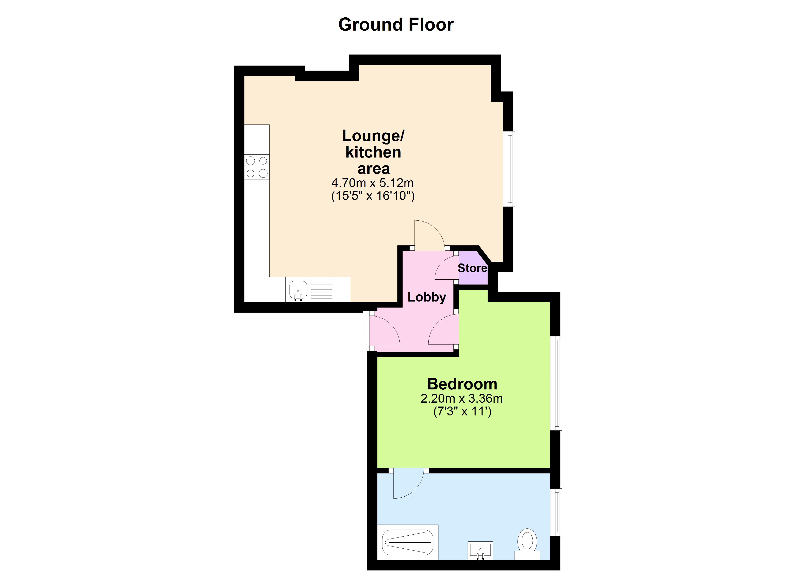 Flat 3, 1 Derby Road, Nottingham floorplan