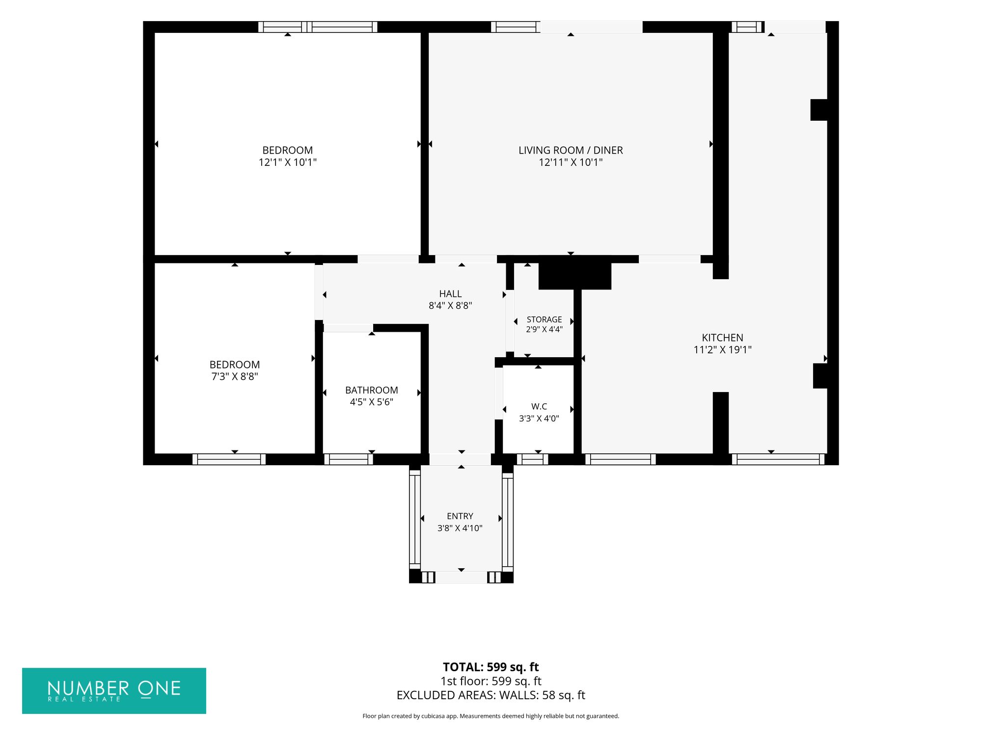 16 The Walk, Pontypool floorplan