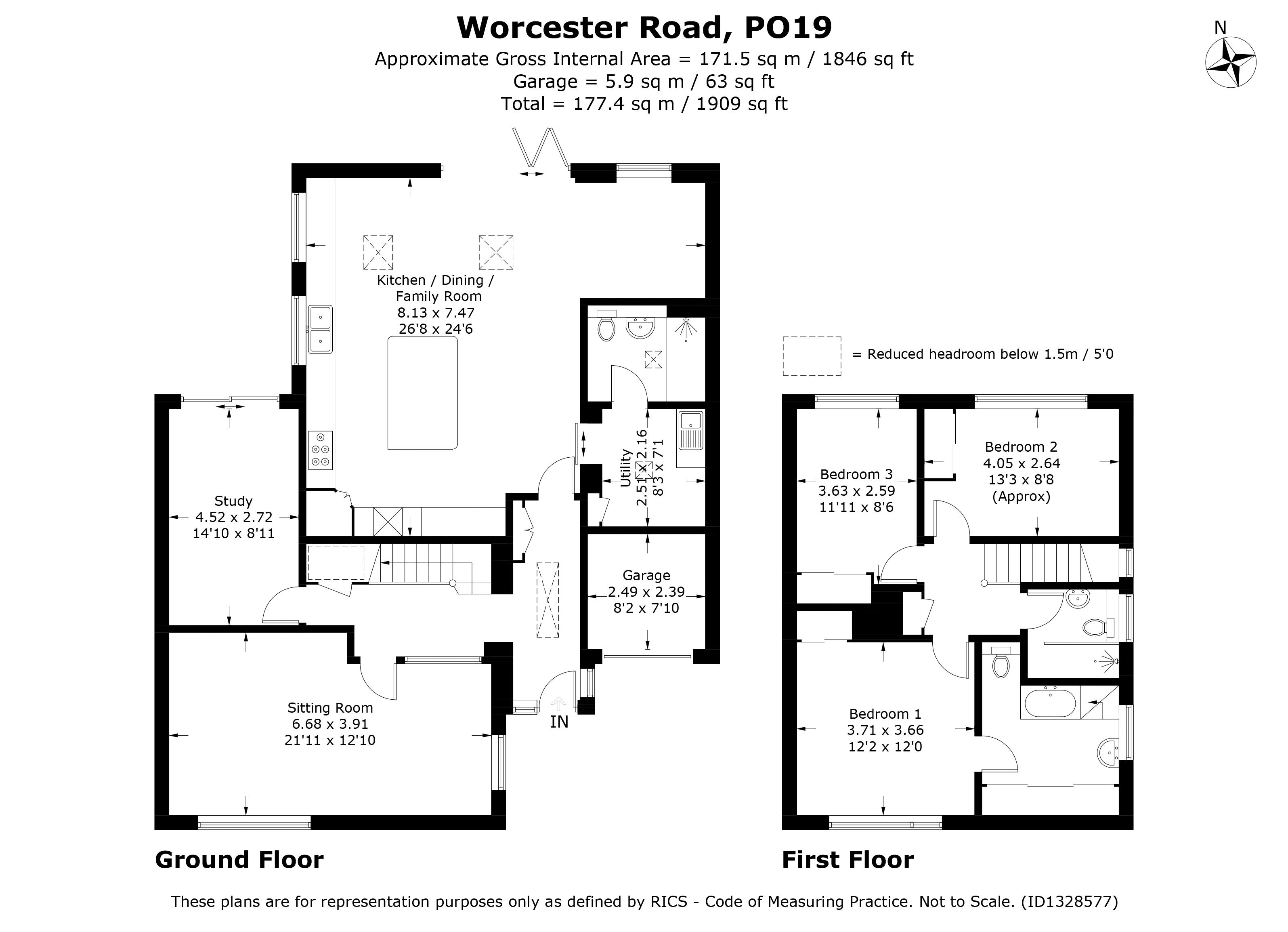 46, Worcester Road, Chichester floorplan
