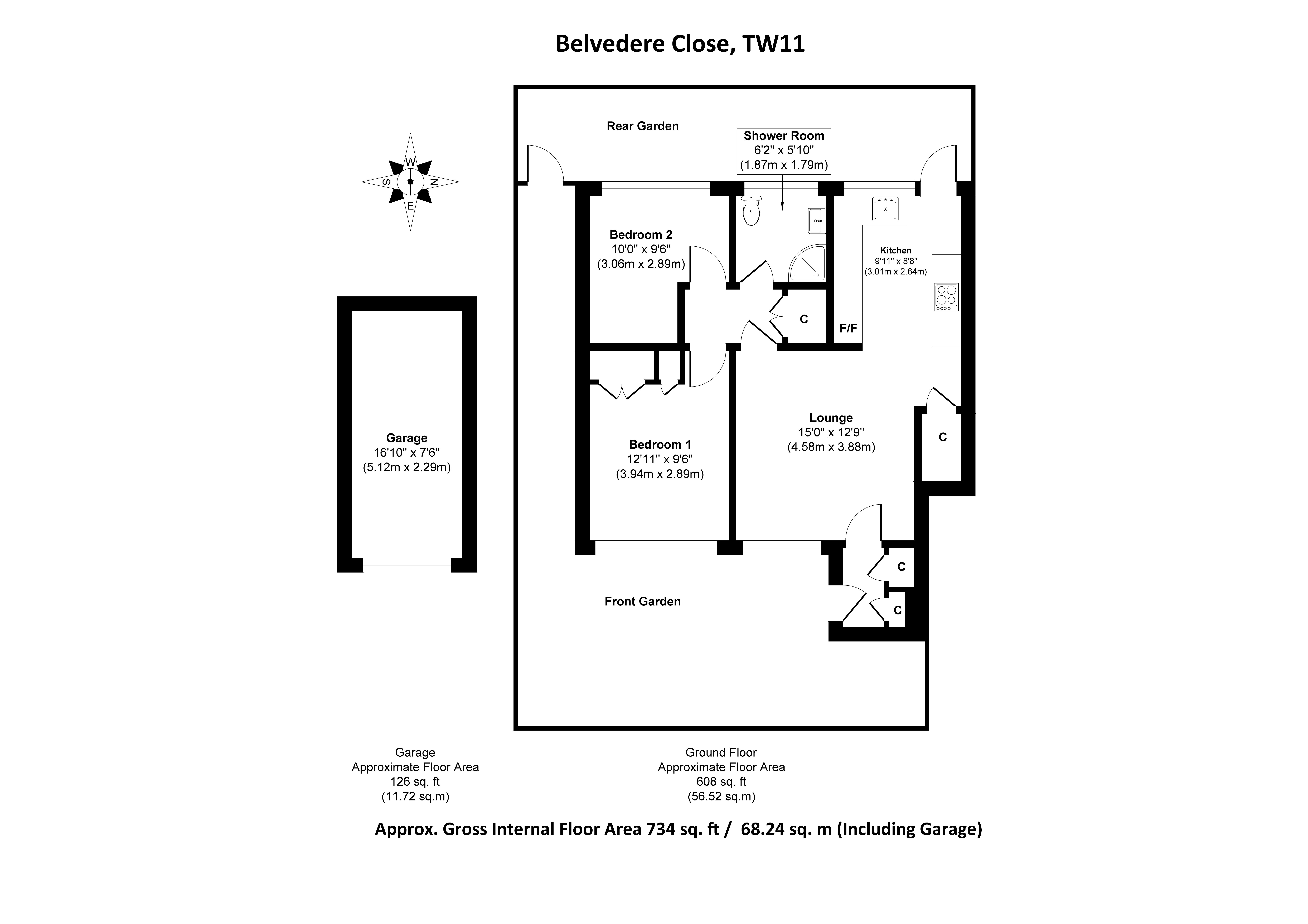 15, Belvedere Close, Teddington floorplan