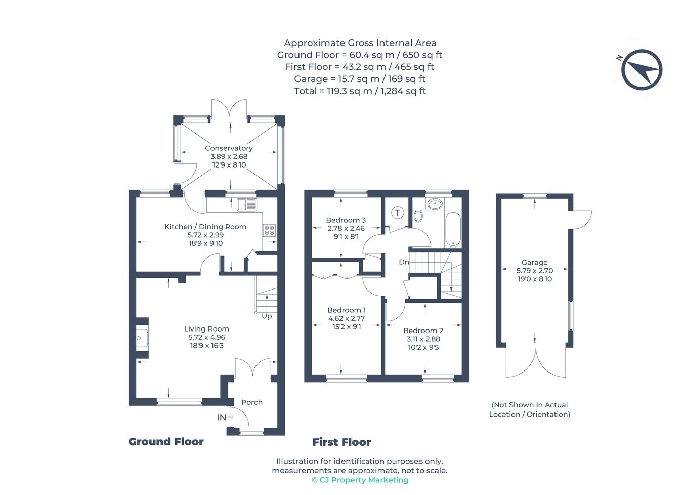 25, Grange Close, Hitchin floorplan