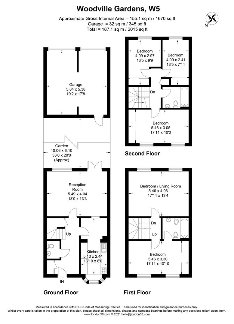 13a, Woodville Gardens, Ealing floorplan