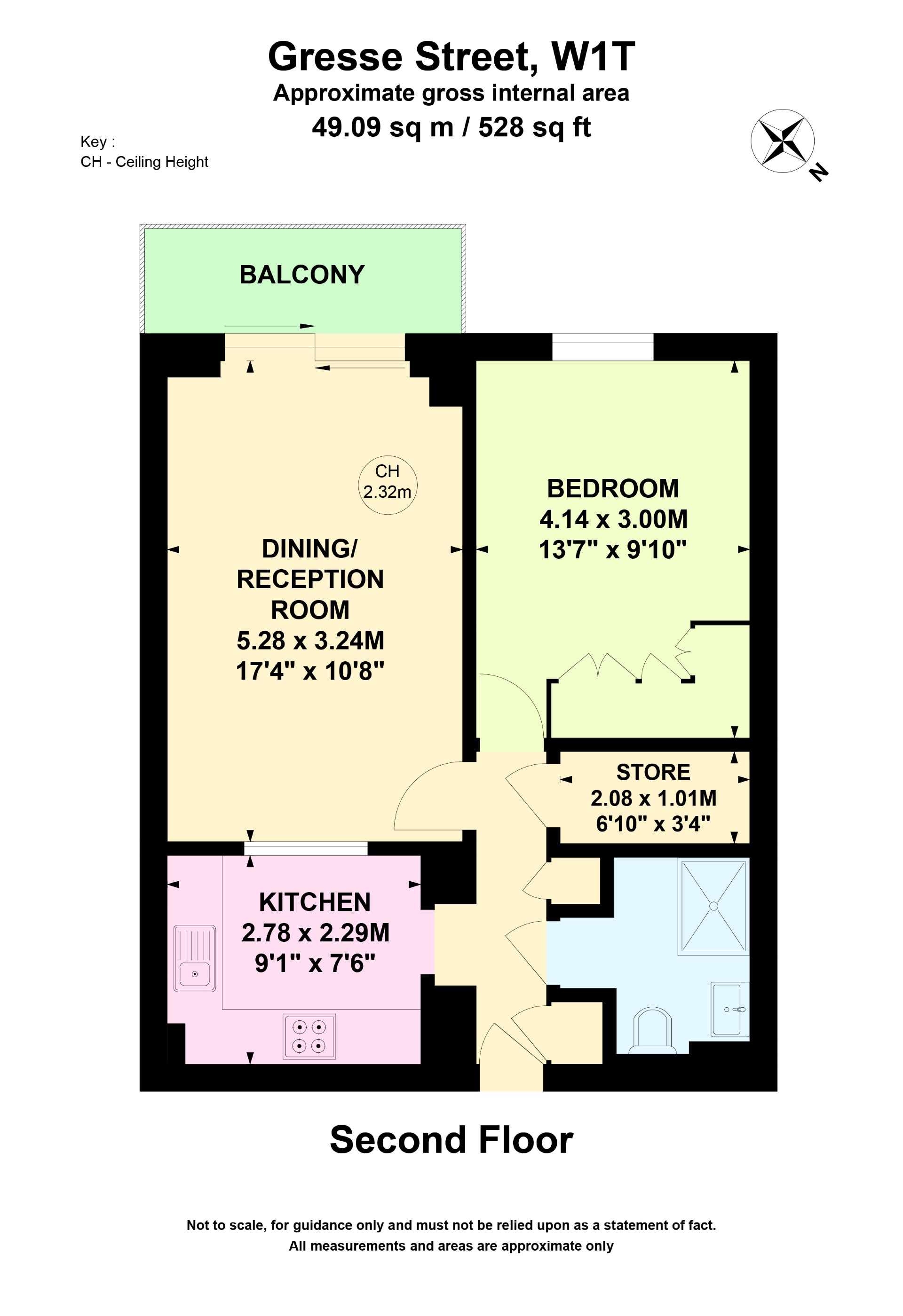Flat 21, 25, Gresse Street, Fitzrovia floorplan