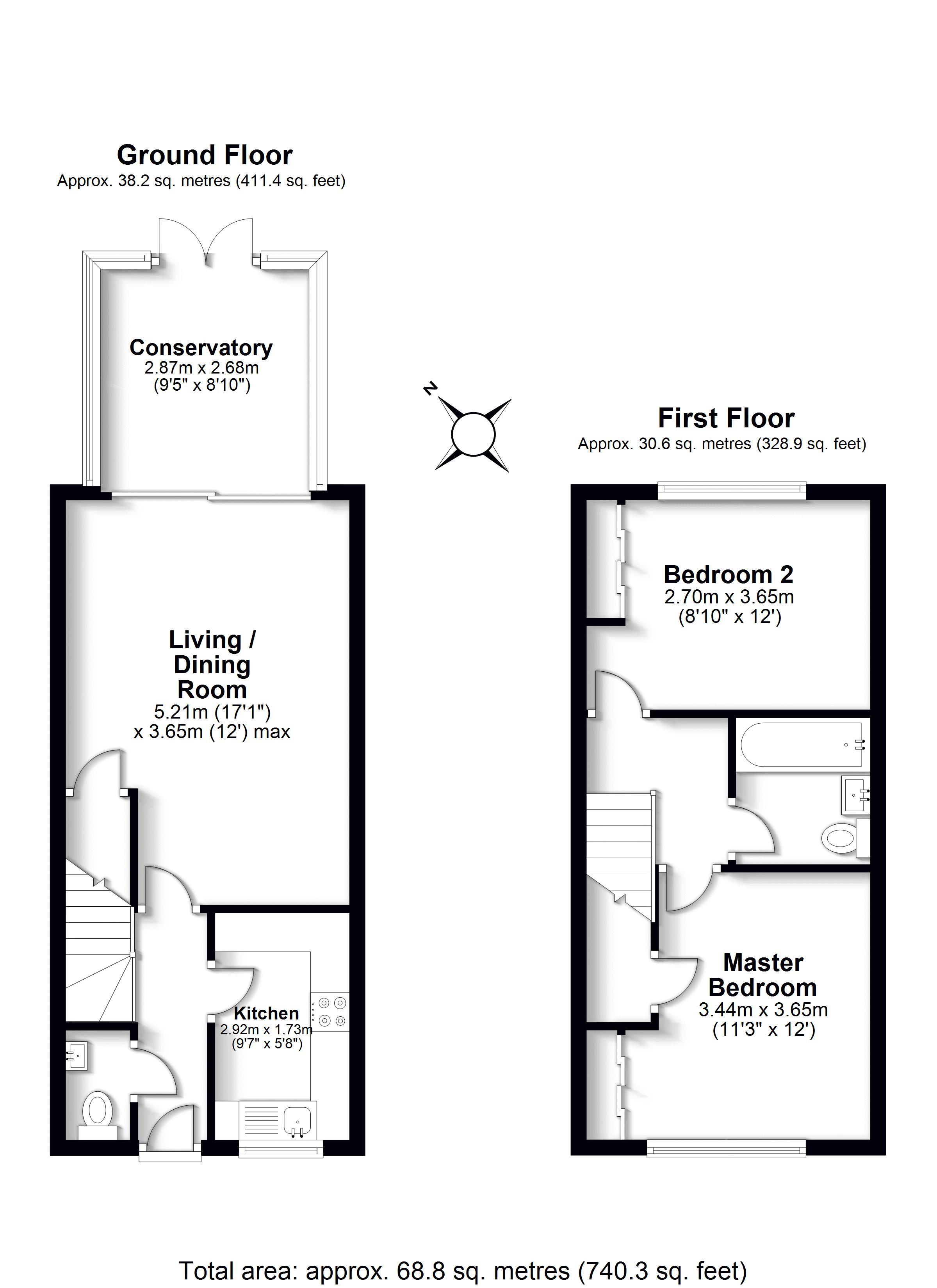 2 Bedrooms Terraced house for sale in Broughton Way, Rickmansworth WD3