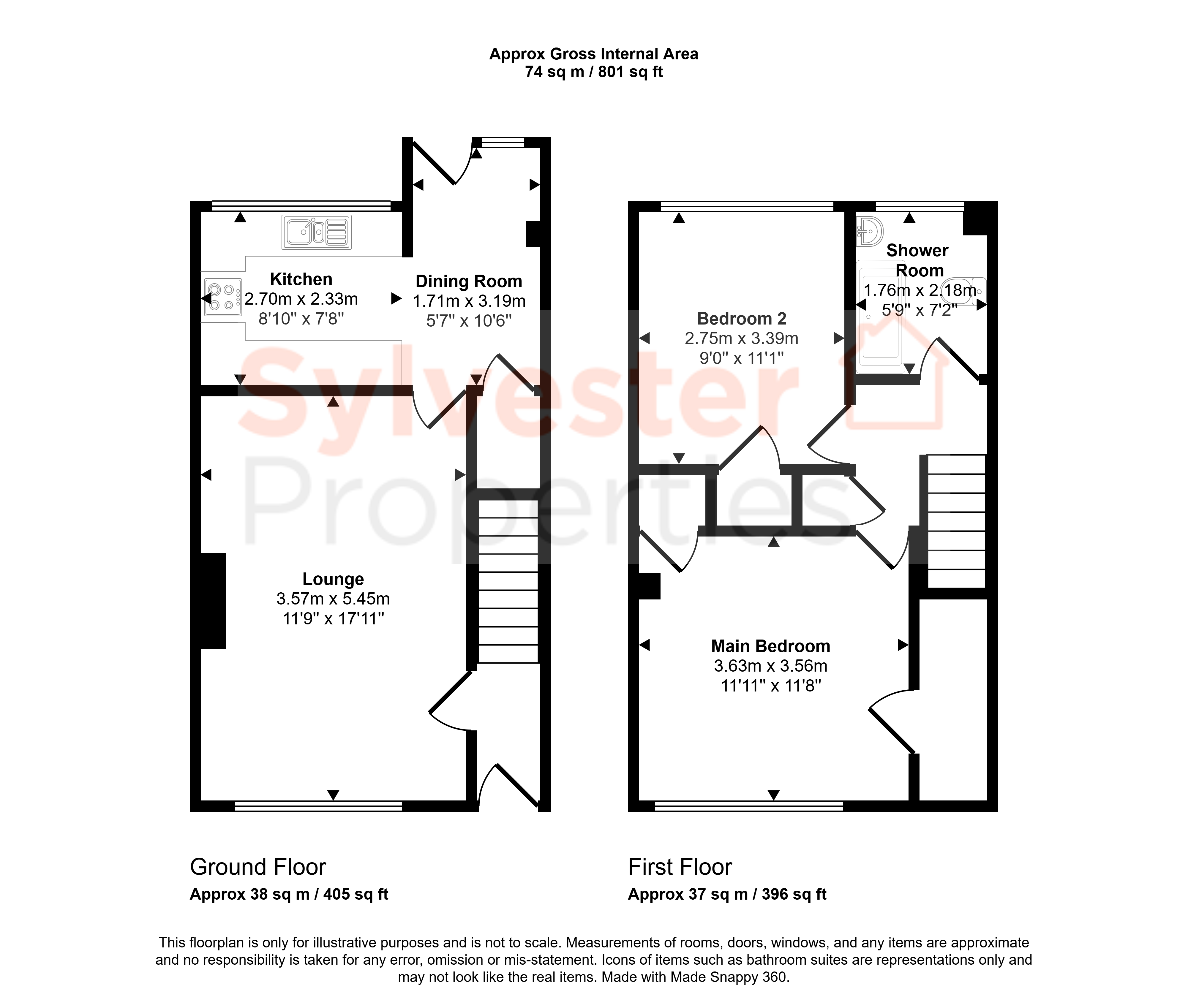 9, Oakwood, Stanley floorplan