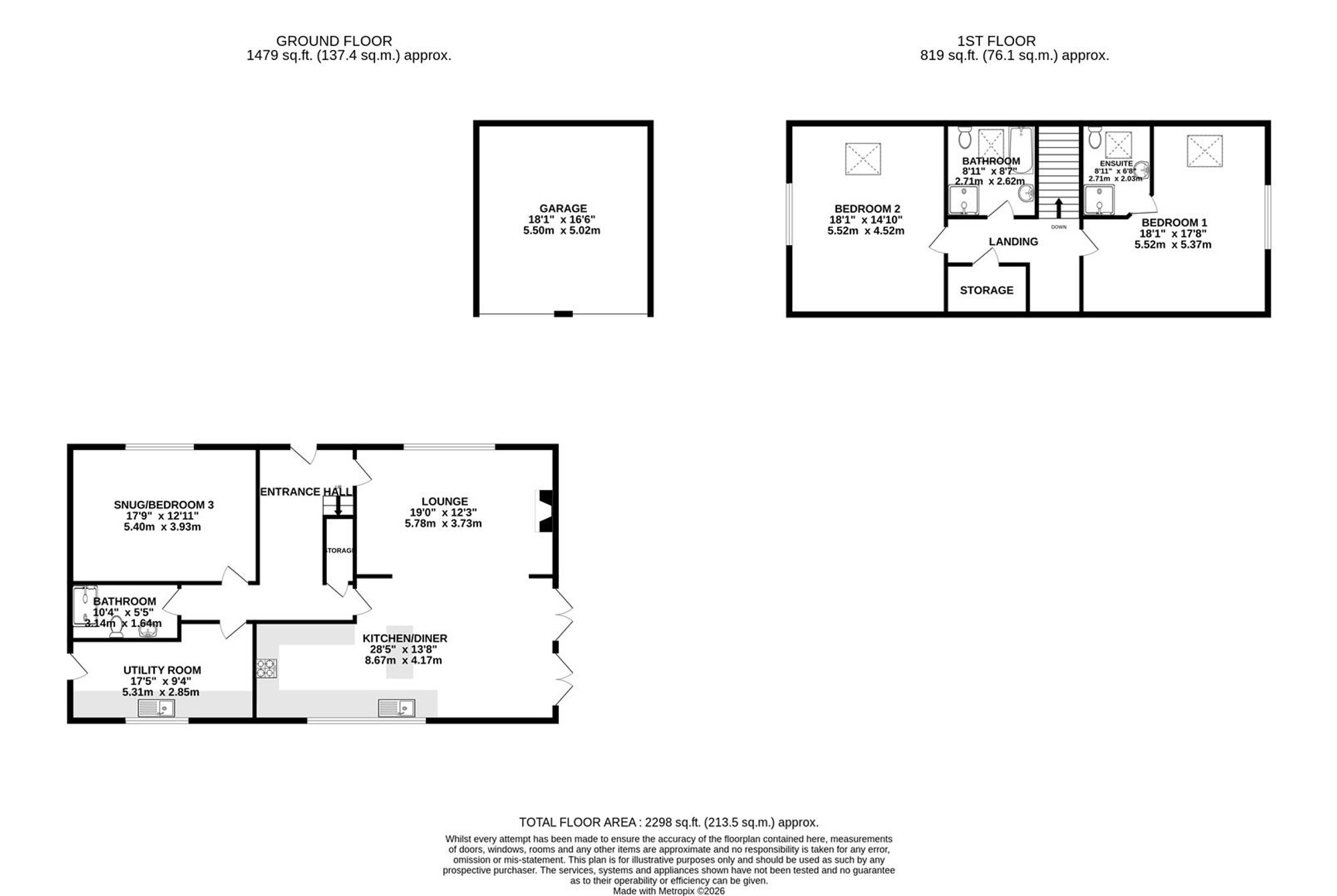 Orchard Cottage Wingerworth Hall Estate, Chesterfield floorplan