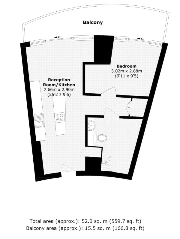 2007(L2), Arena Tower, London floorplan