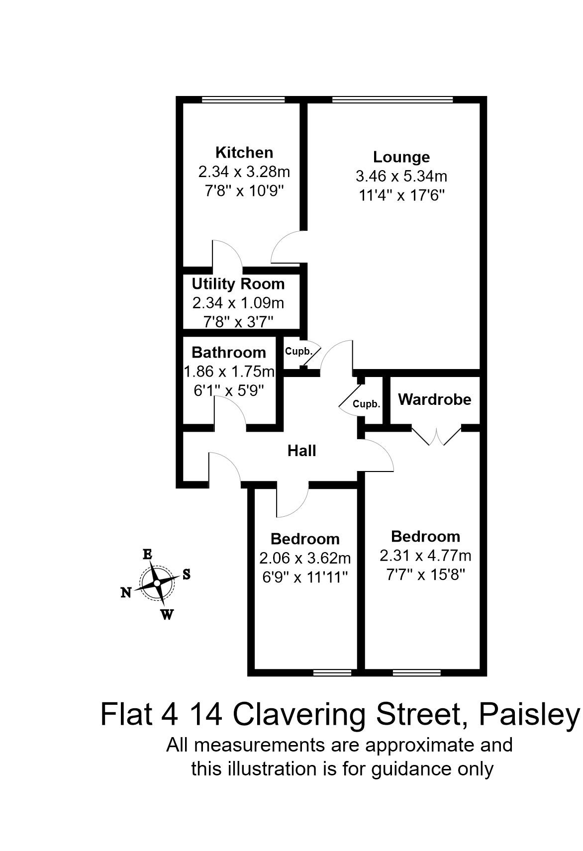 2 Bedrooms Flat for sale in Clavering Street East, Paisley PA1