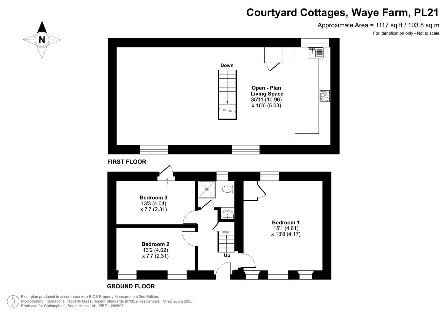 1, Courtyard Cottages, Ivybridge floorplan