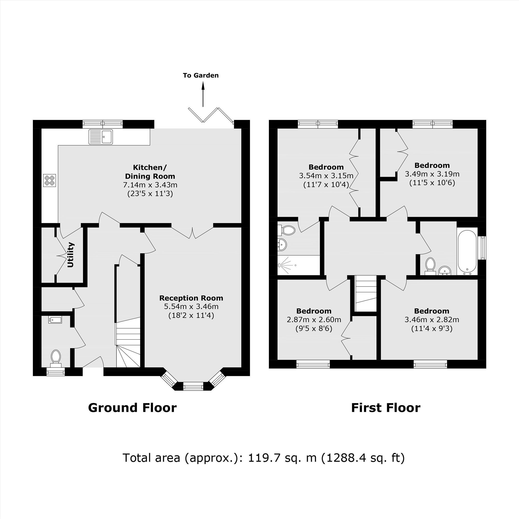 4 Denys Place, Orchard Road, Chessington floorplan