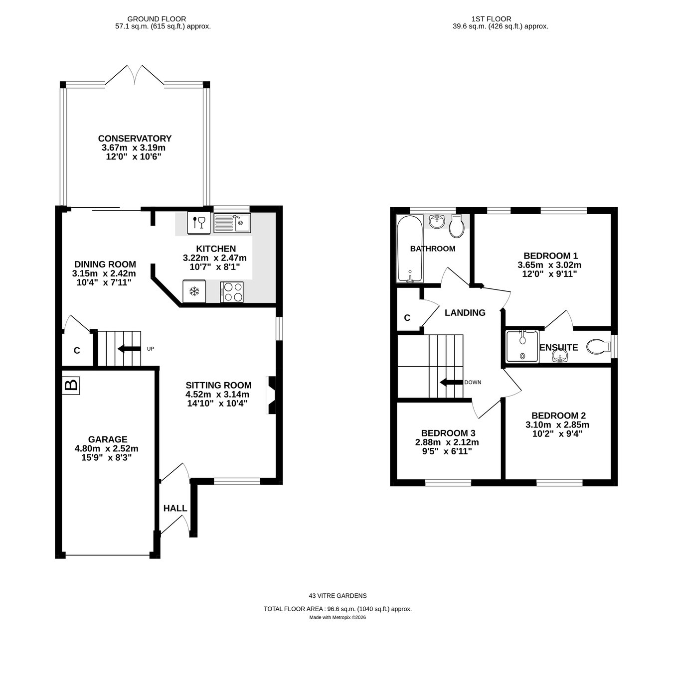 43, Vitre Gardens, Lymington floorplan