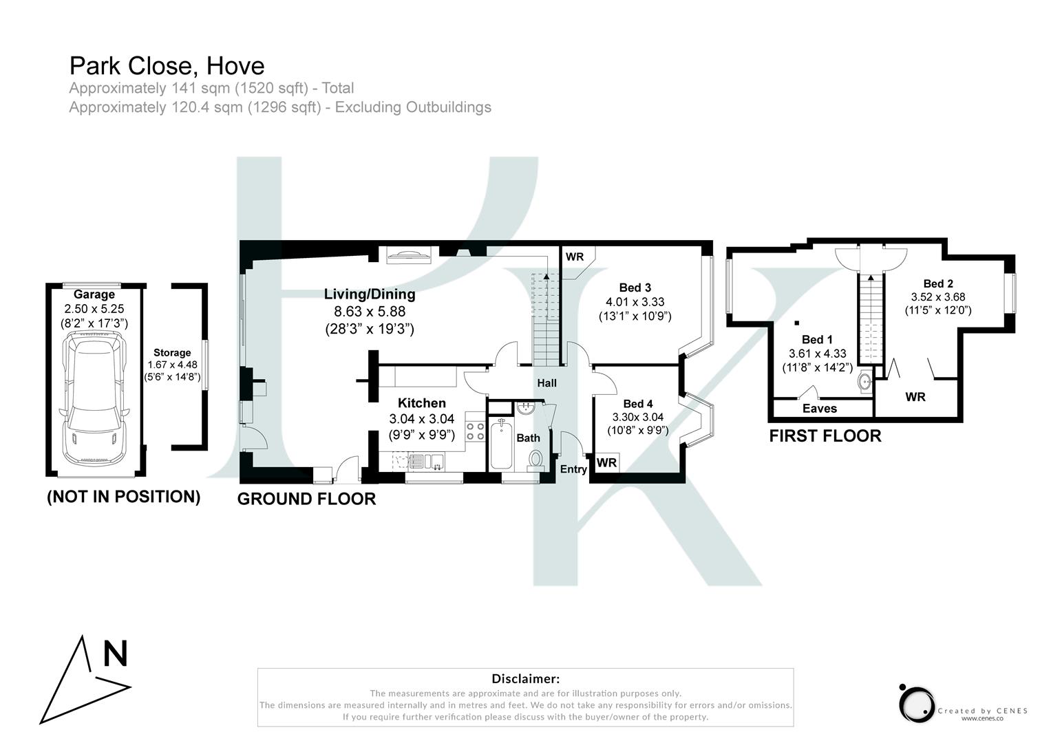 3, Park Close, Hove floorplan