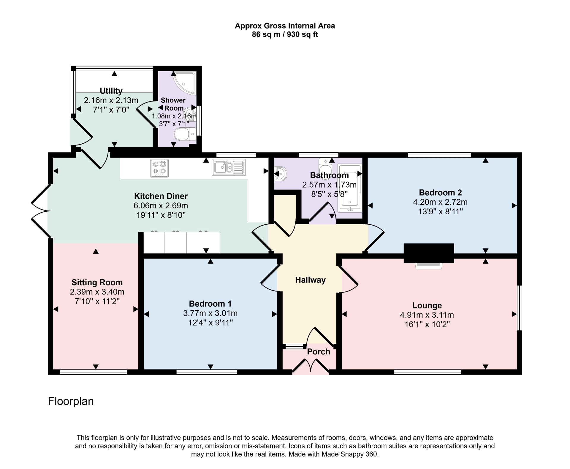 3, Magdalen Close, Skegness floorplan