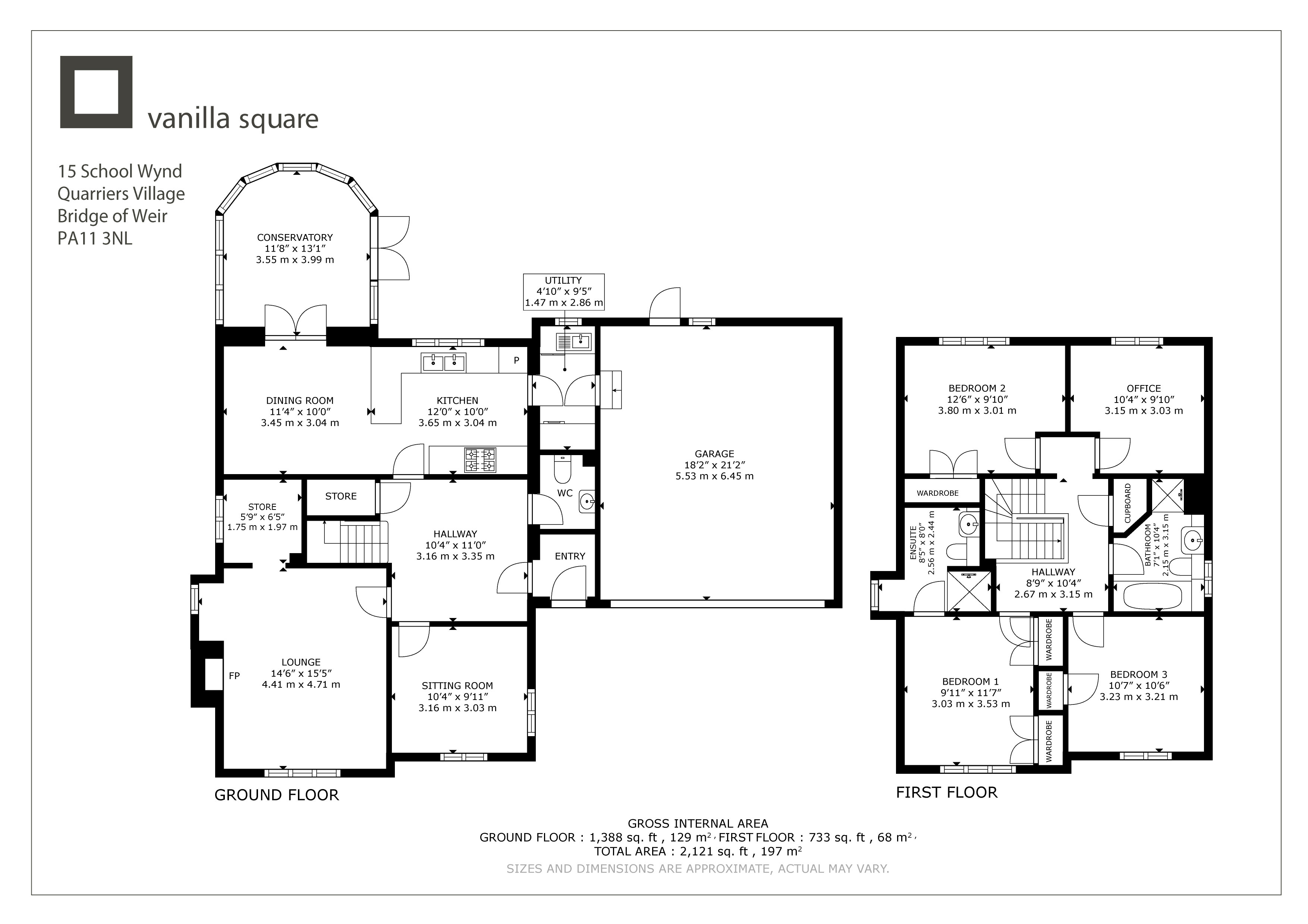 15, School Wynd, Quarriers Village floorplan